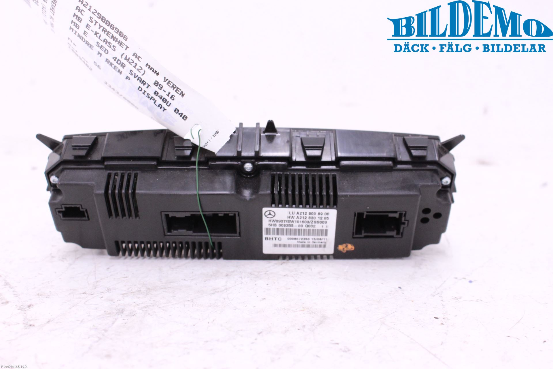 Mercedes-Benz MB E-KLASS (W212) 09-16 Varme Ac Betjening-Display