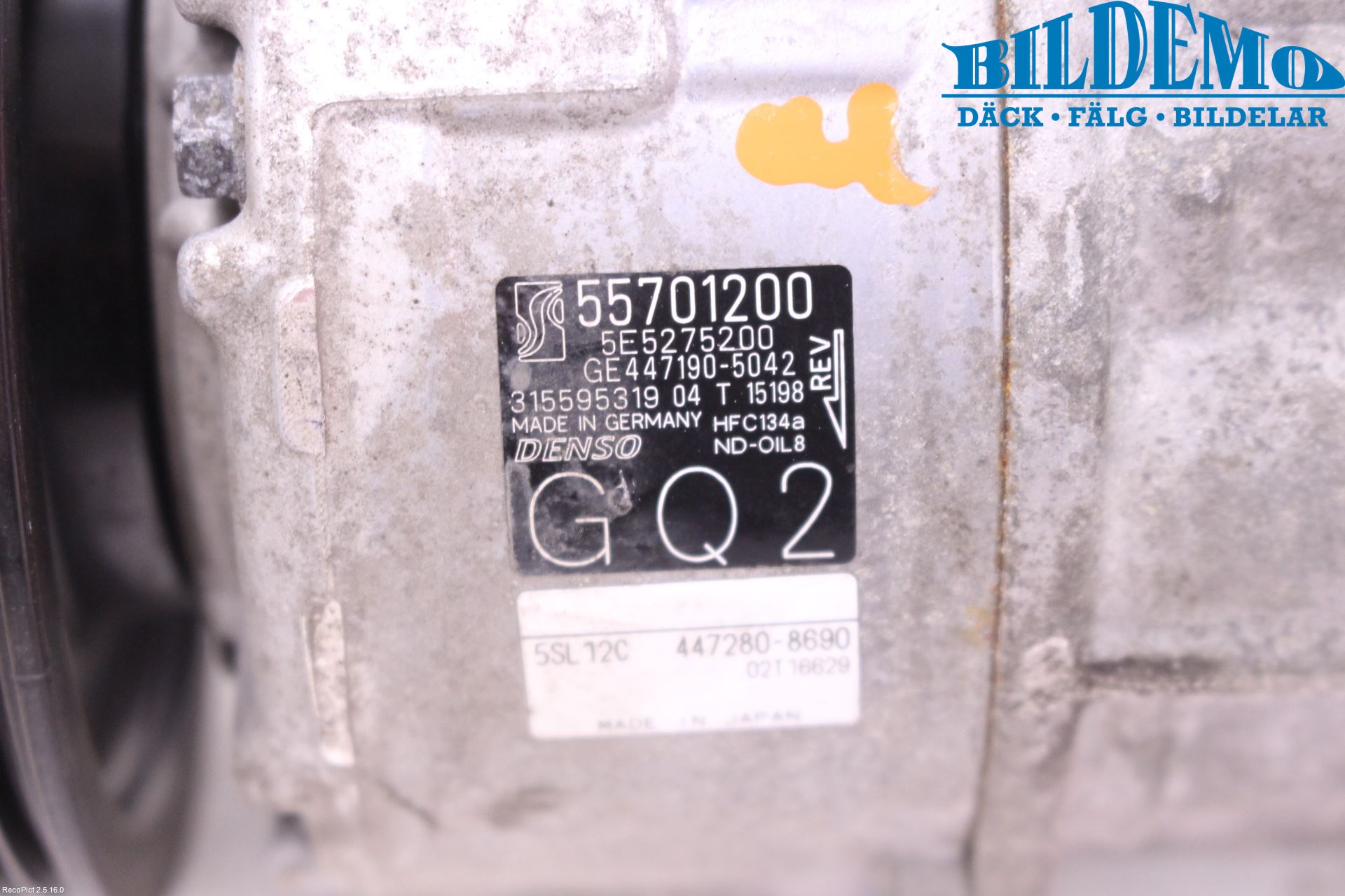 Opel CORSA E 15-19 Varme Ac Kompressor