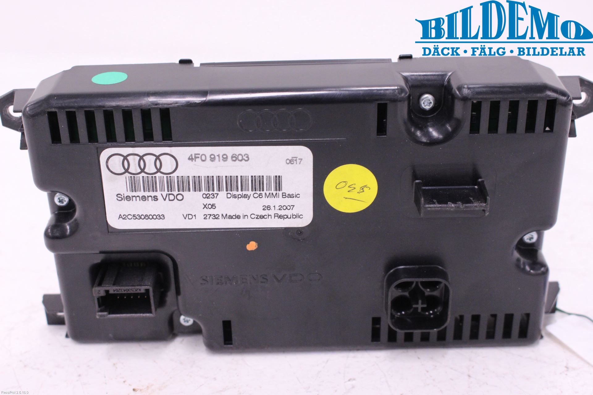 Audi A6/S6     05-11 Instr Skjerm Dvd-Gps-Ac-Tlf