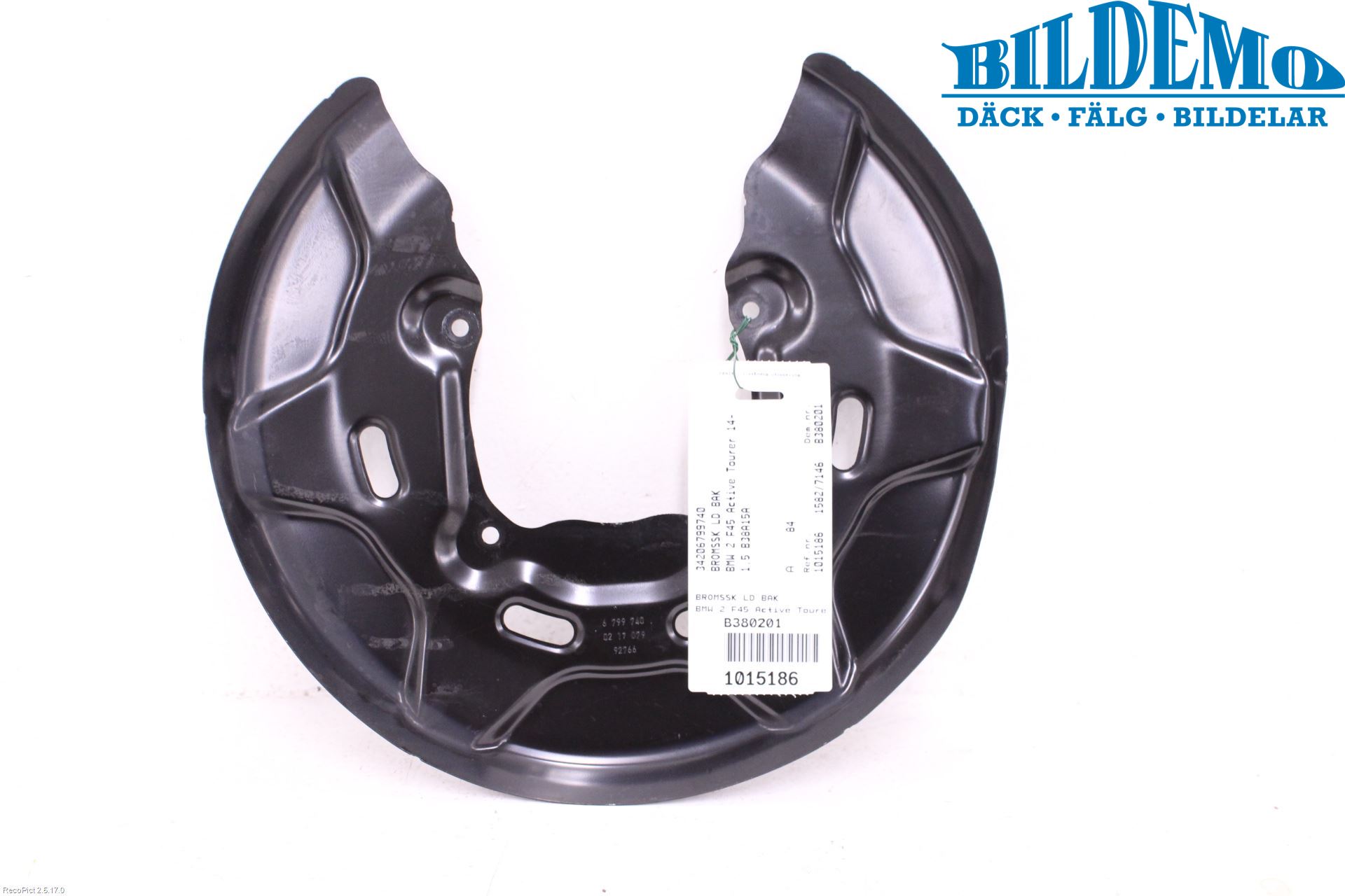 BMW 2 F45 Active Tourer 14-21 Bremseskjold Bak