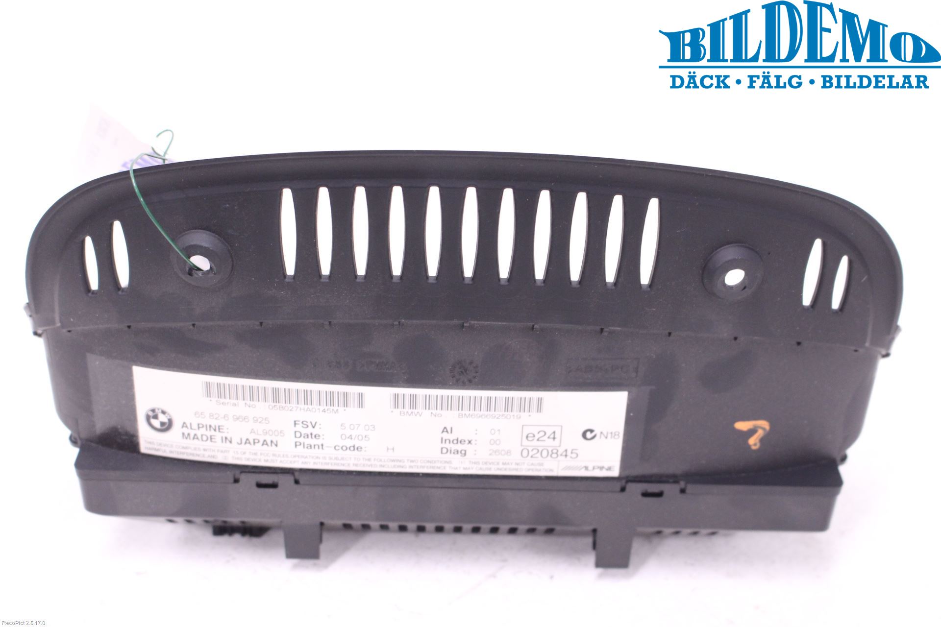 BMW 3 E90/91 SED/TOU 05-12 Instr Skjerm Dvd-Gps-Ac-Tlf