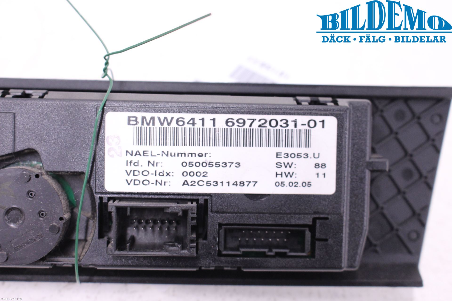 BMW 3 E90/91 SED/TOU 05-12 Varme Ac Betjening-Display