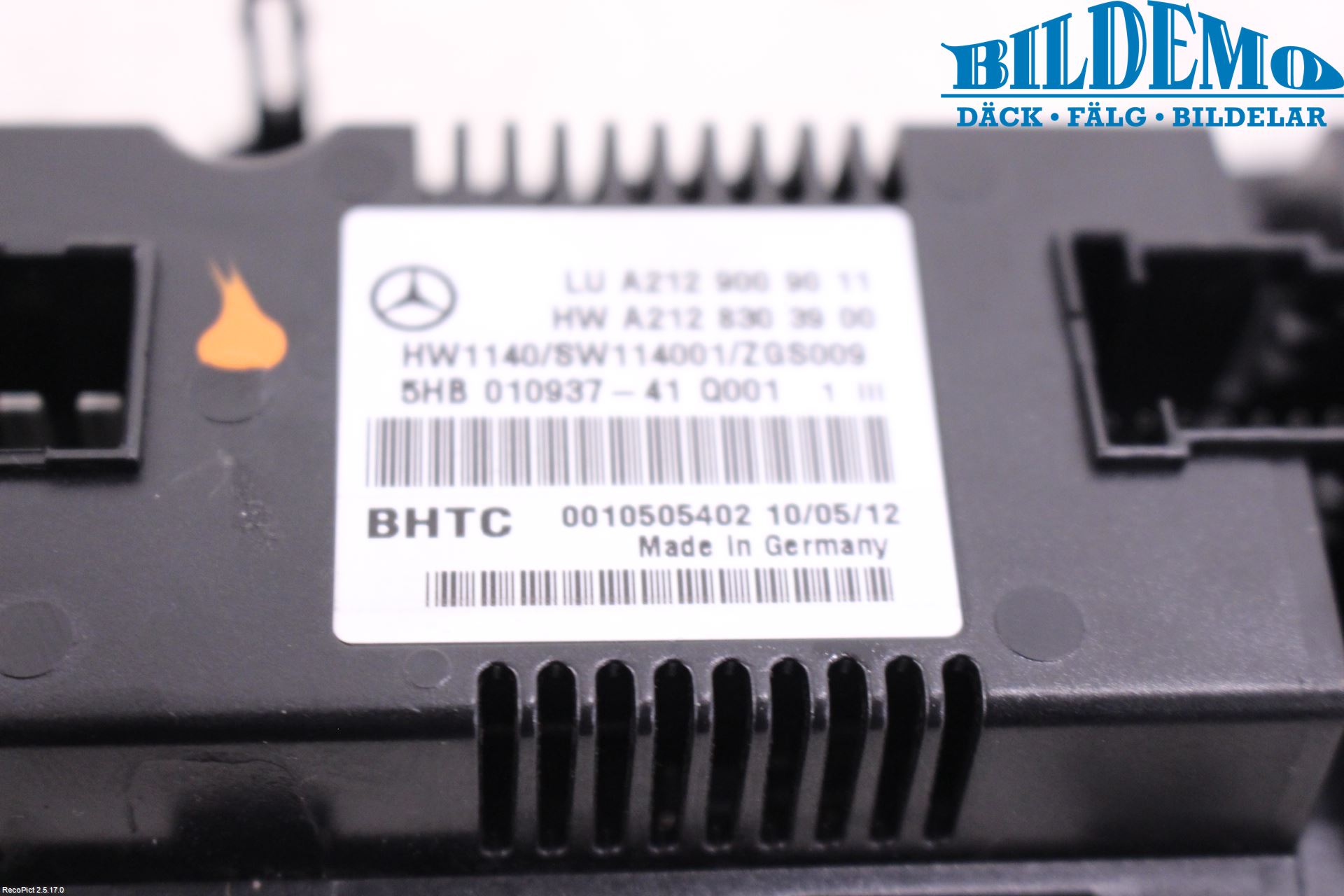 Mercedes-Benz MB E-KLASS (W212) 09-16 Varme Ac Betjening-Display