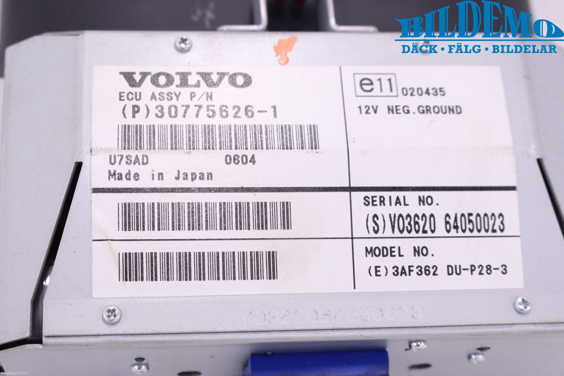 Volvo XC70 05-07 Instr Skjerm Dvd-Gps-Ac-Tlf