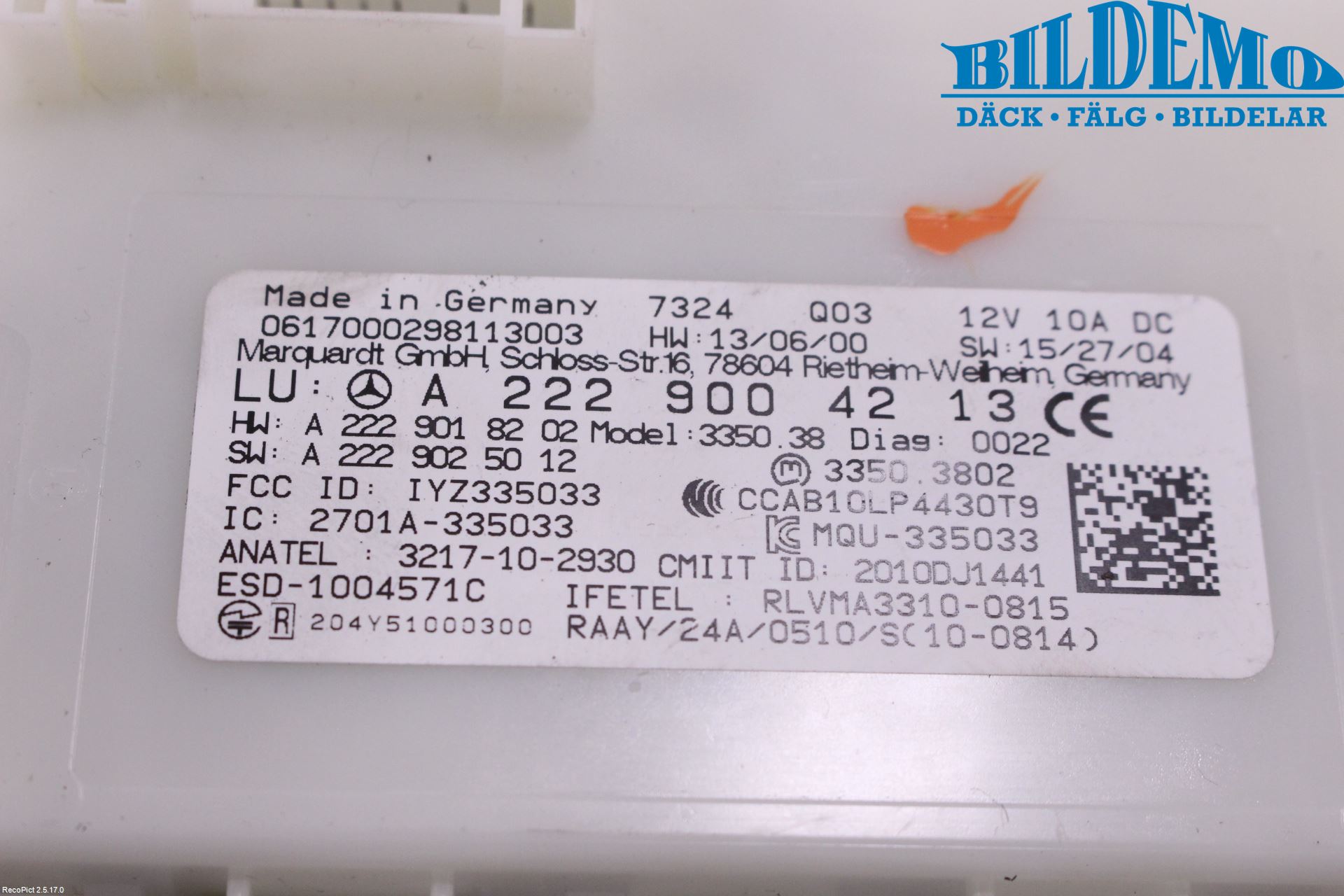 Mercedes-Benz MB GLC-KLASS (X253/C253) 15-22 Styreenhet Øvrig