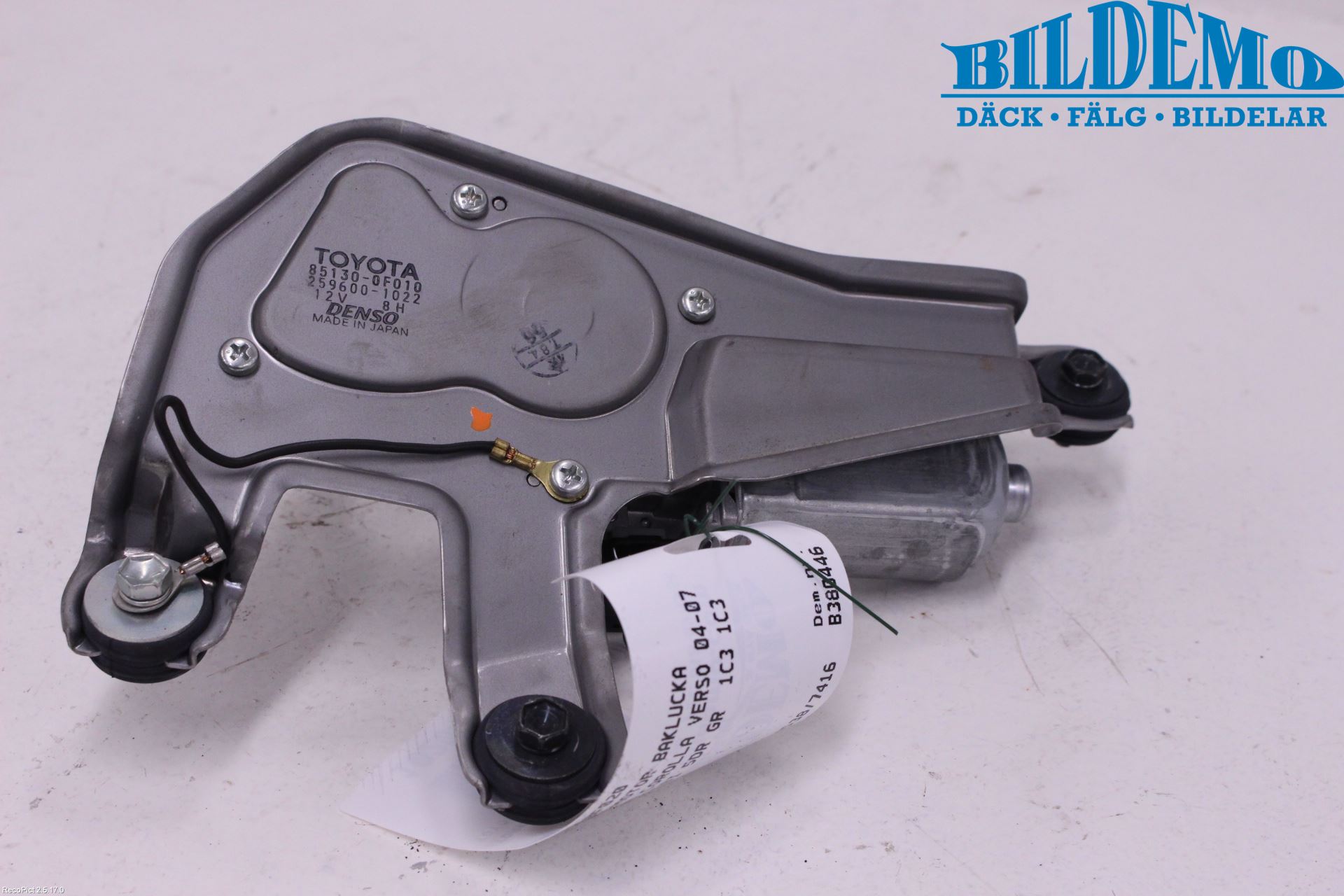 Toyota COROLLA VERSO 04-07 Viskermotor Bakluke