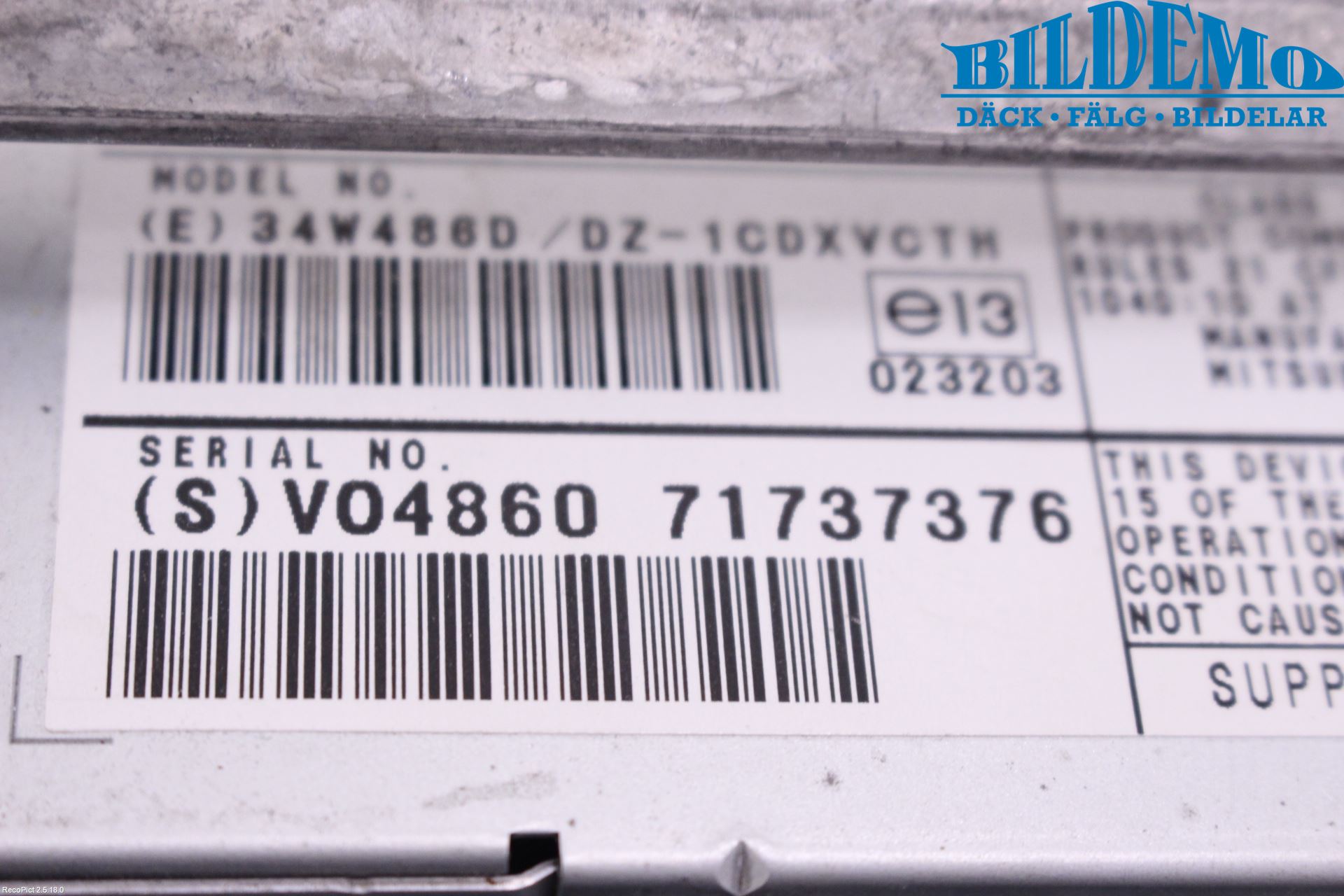 Volvo V70 08-13 Stereo Radio Med Cd