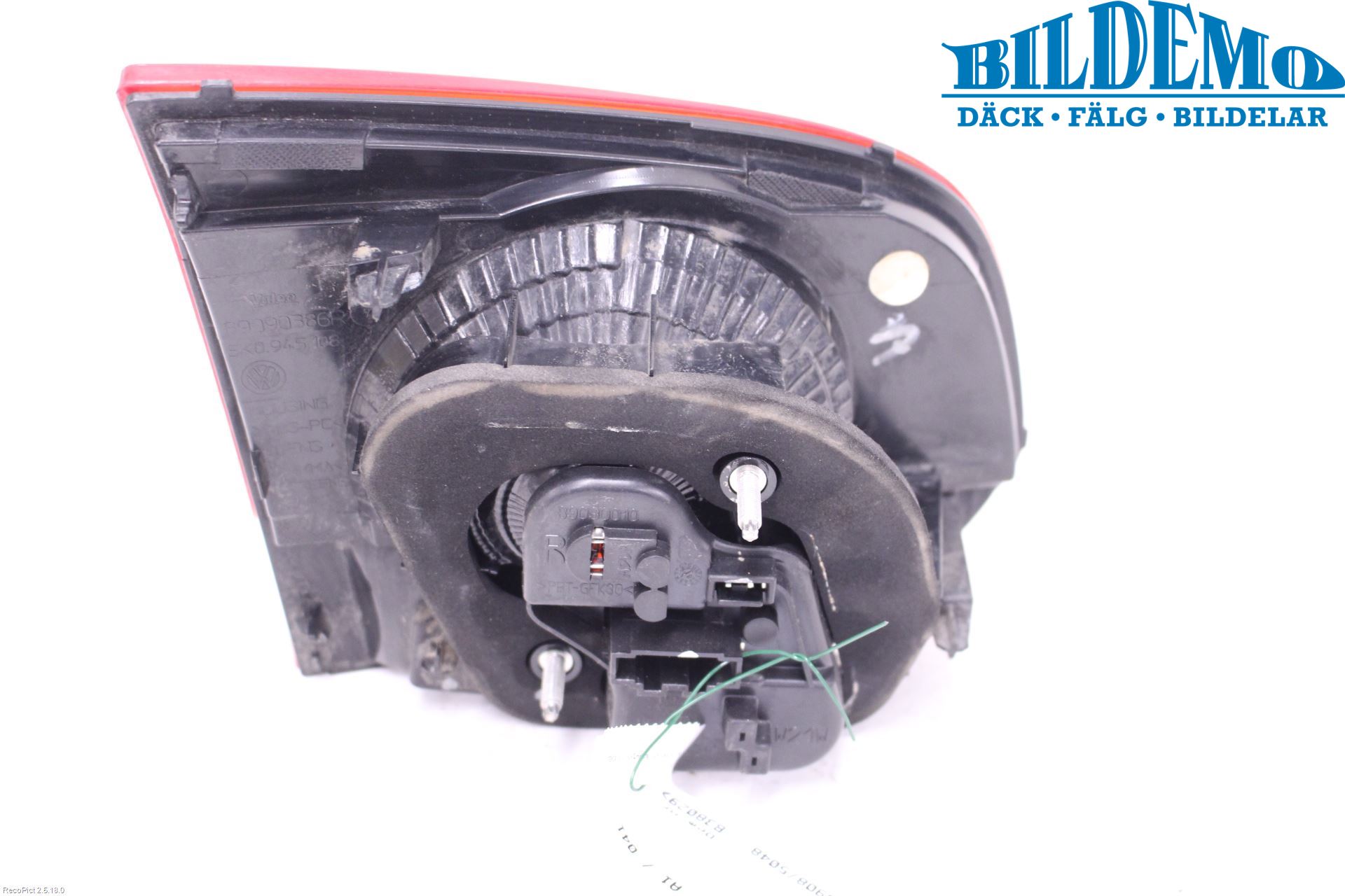 Volkswagen VW GOLF VI 09-13 Baklykt Høyre  På Luke(Indre)