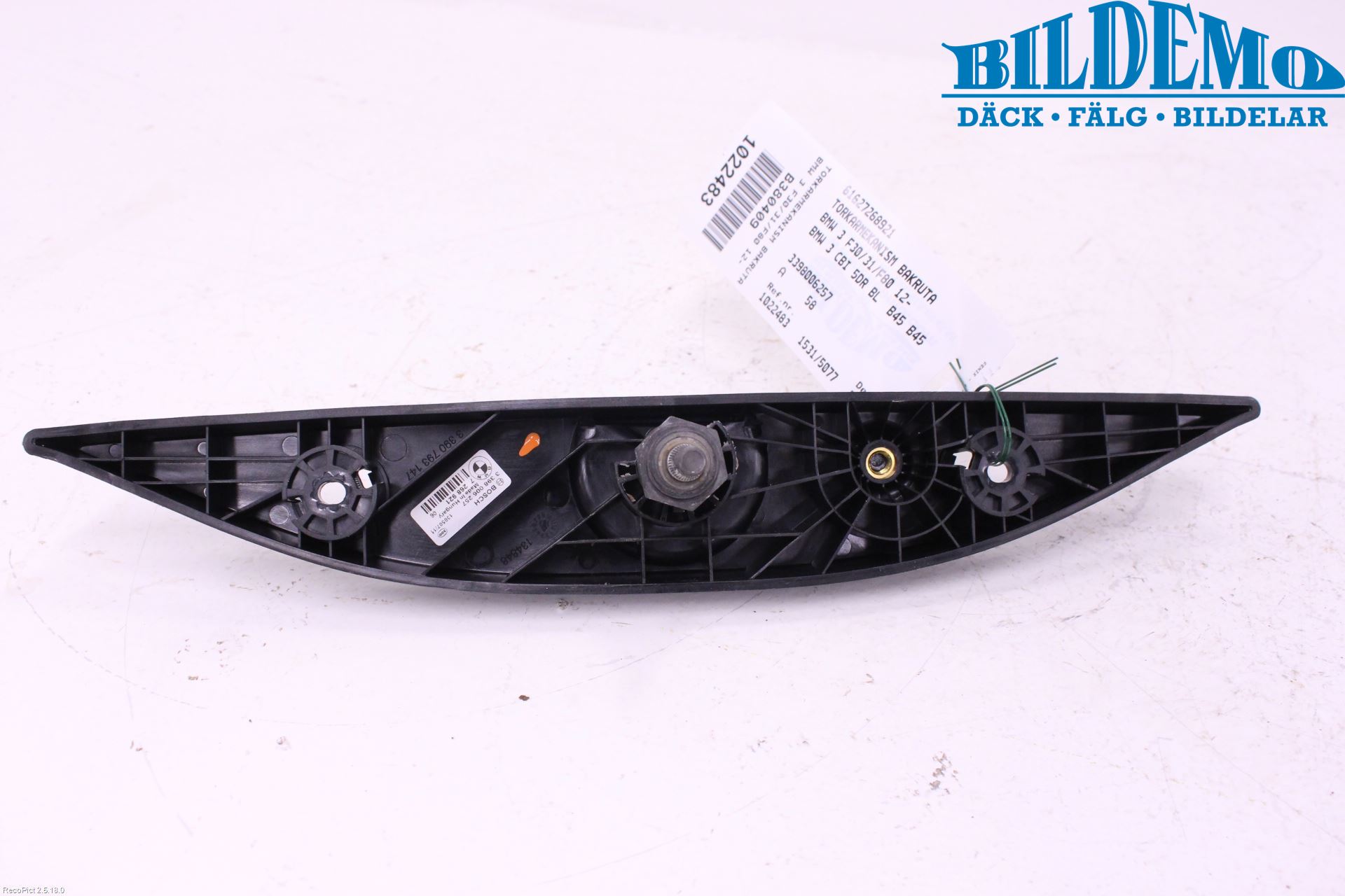 BMW 3 F30/F31/F80 12-19 Viskeroverføring Bakrute