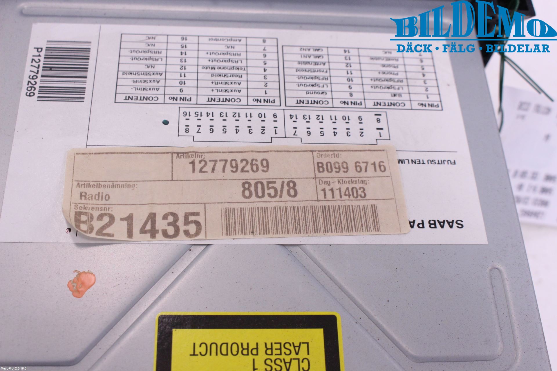Saab 9-3 VER2/VER3 08-15 Stereo Radio Med Cd