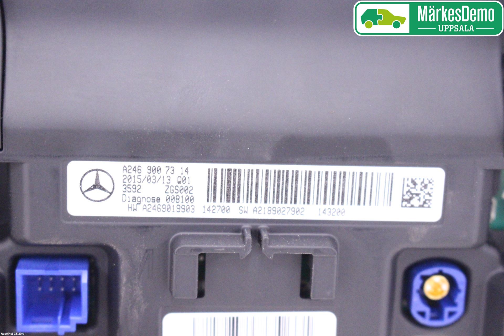 Mercedes-Benz MB B-KLASS (W246/W242) 12-19 Instr Skjerm Dvd-Gps-Ac-Tlf