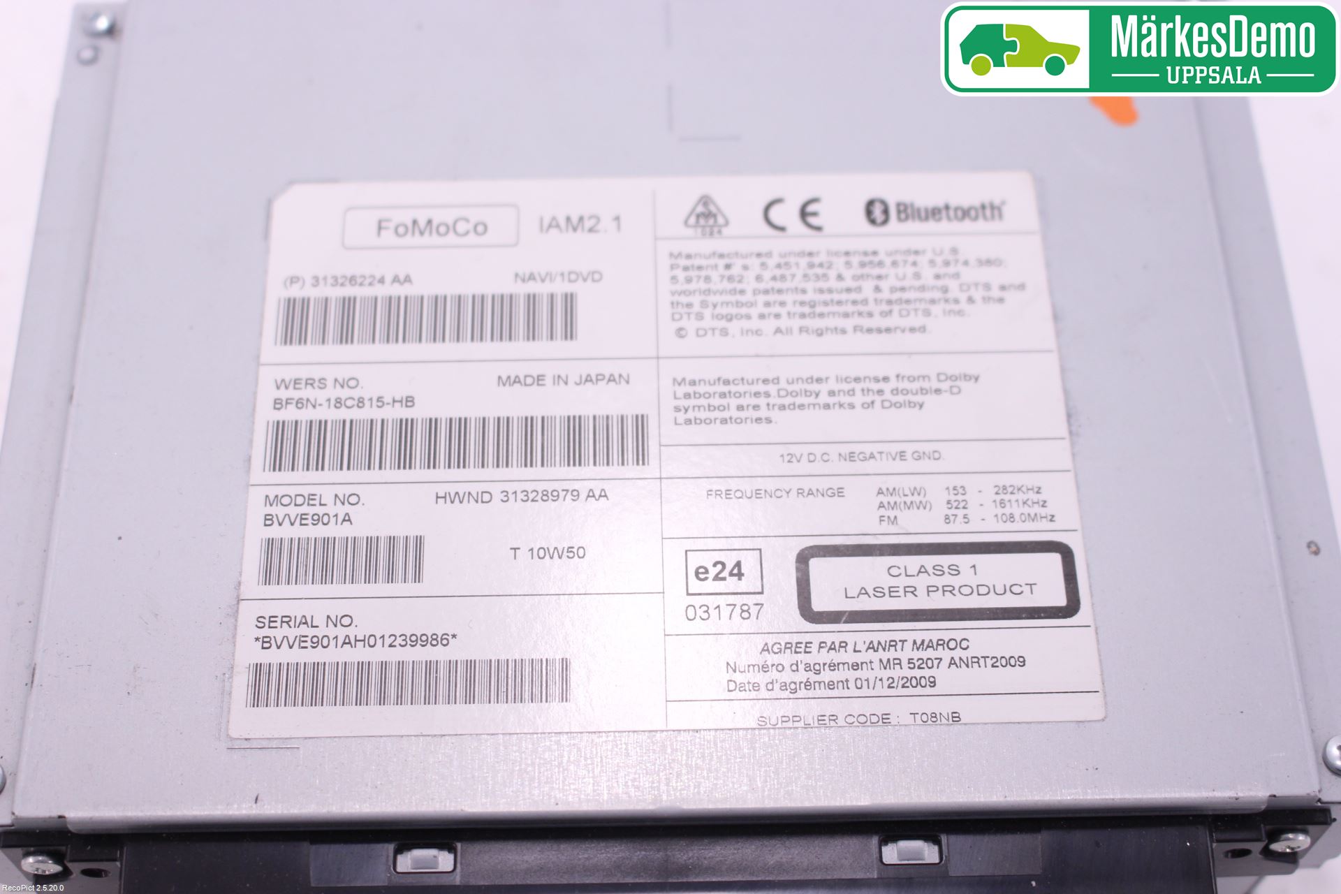 Volvo V60 11-13 Stereo Radio Med Cd
