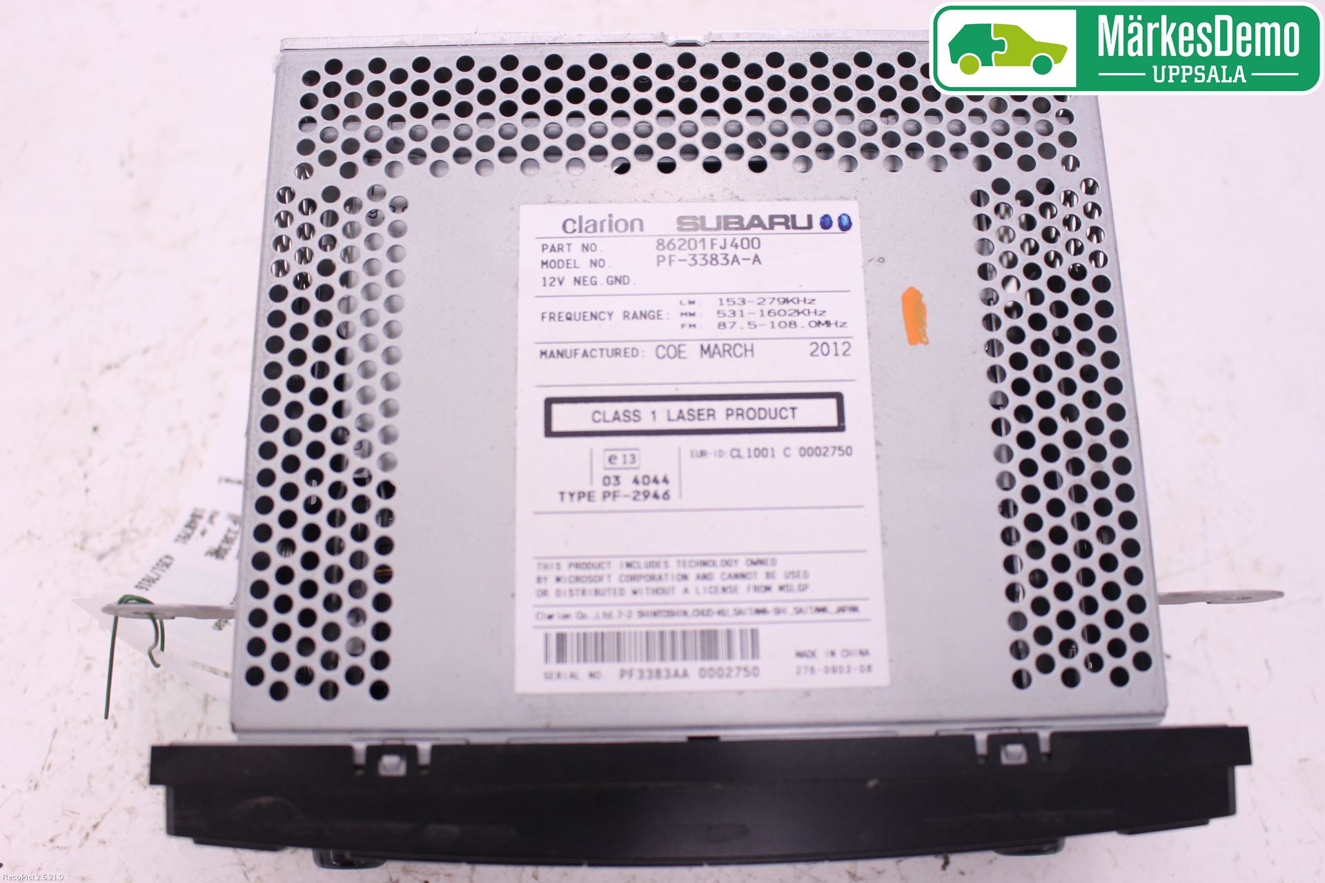 Subaru XV 12-17 Stereo Radio Med Cd