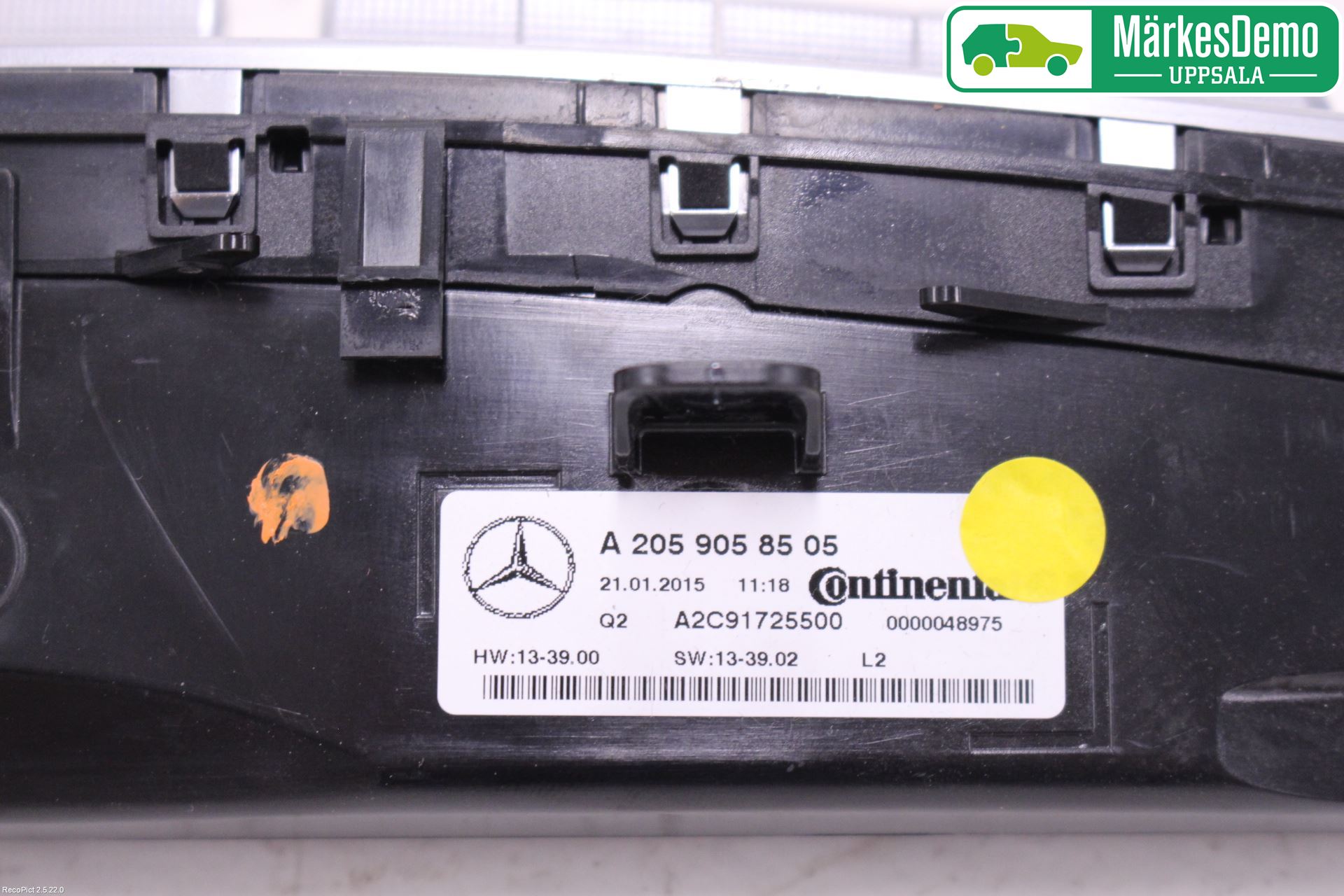 Mercedes-Benz MB C-KLASS (W205) 14-21 Varme Ac Betjening-Display