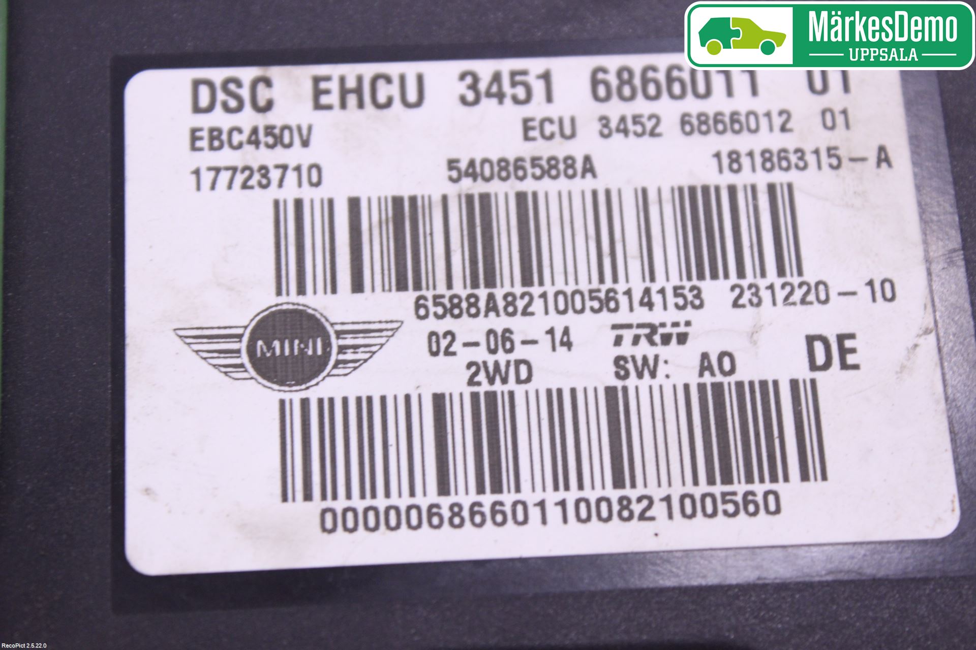 Mini CABRIO R57 07-15 Abs Hydraulikkaggregat