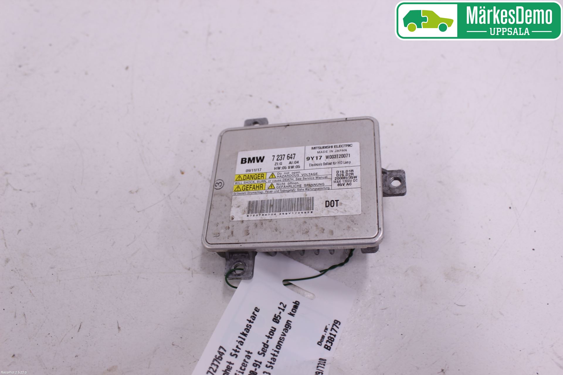 BMW 3 E90/91 SED/TOU 05-12 Styreenhet Xenon