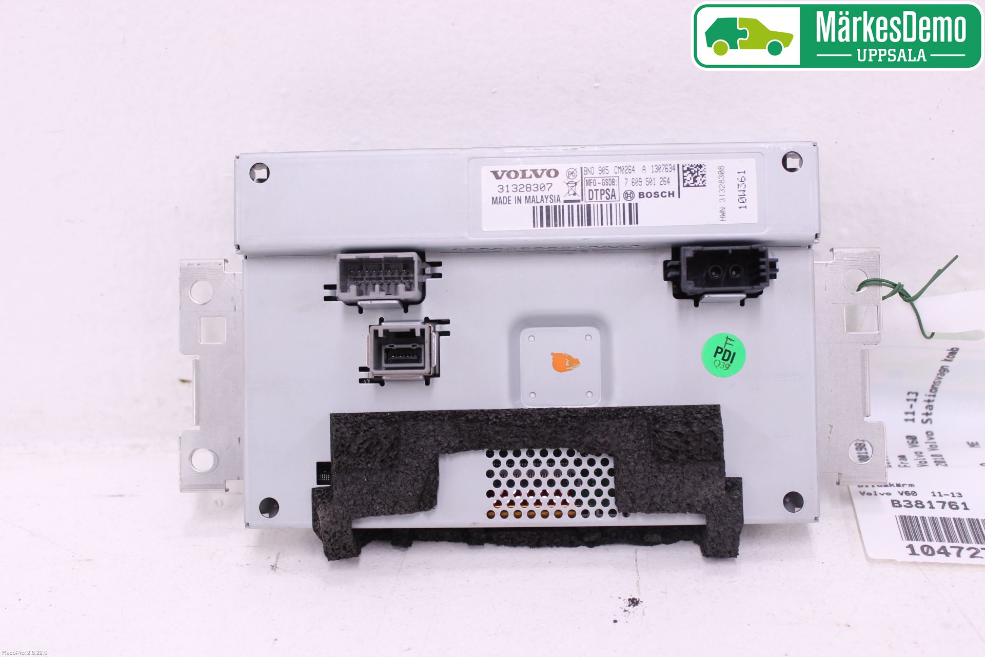Volvo V60 11-13 Instr Skjerm Dvd-Gps-Ac-Tlf