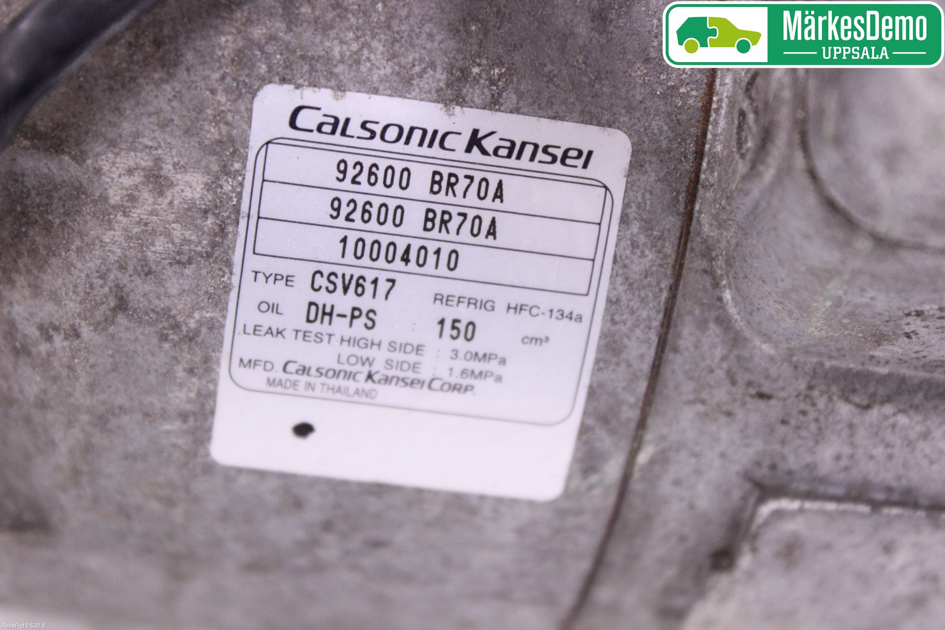 Nissan QASHQAI+2  08-10 Varme Ac Kompressor