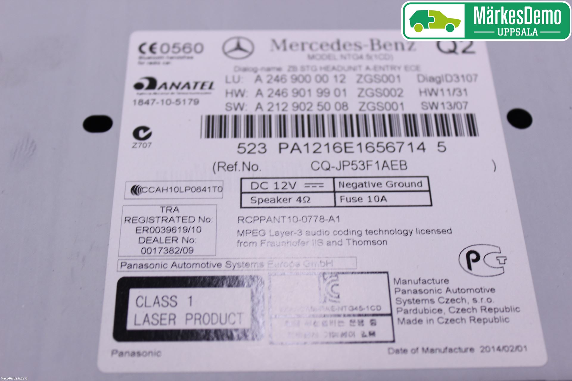 Mercedes-Benz MB B-KLASS (W246/W242) 12-19 Gps Navigator