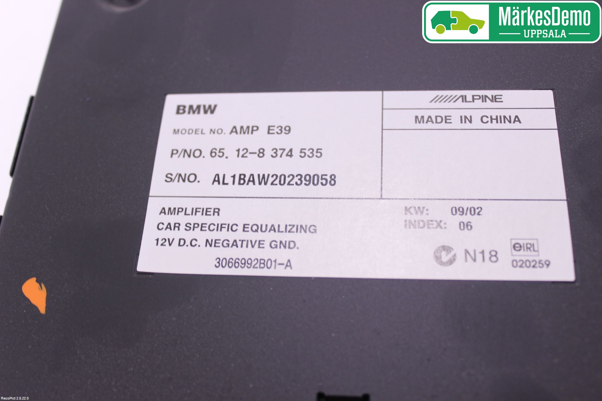 BMW 5 E39 95-04 Stereo Forsterker