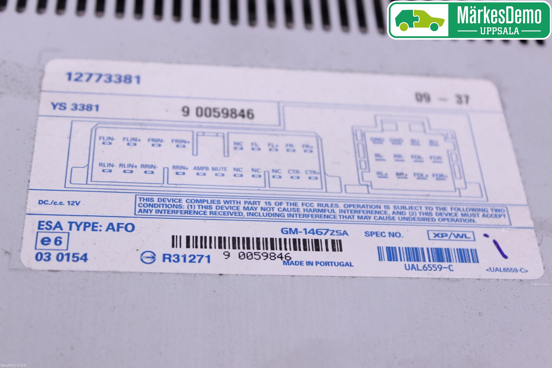 Saab 9-3 VER2/VER3 08-15 Stereo Forsterker