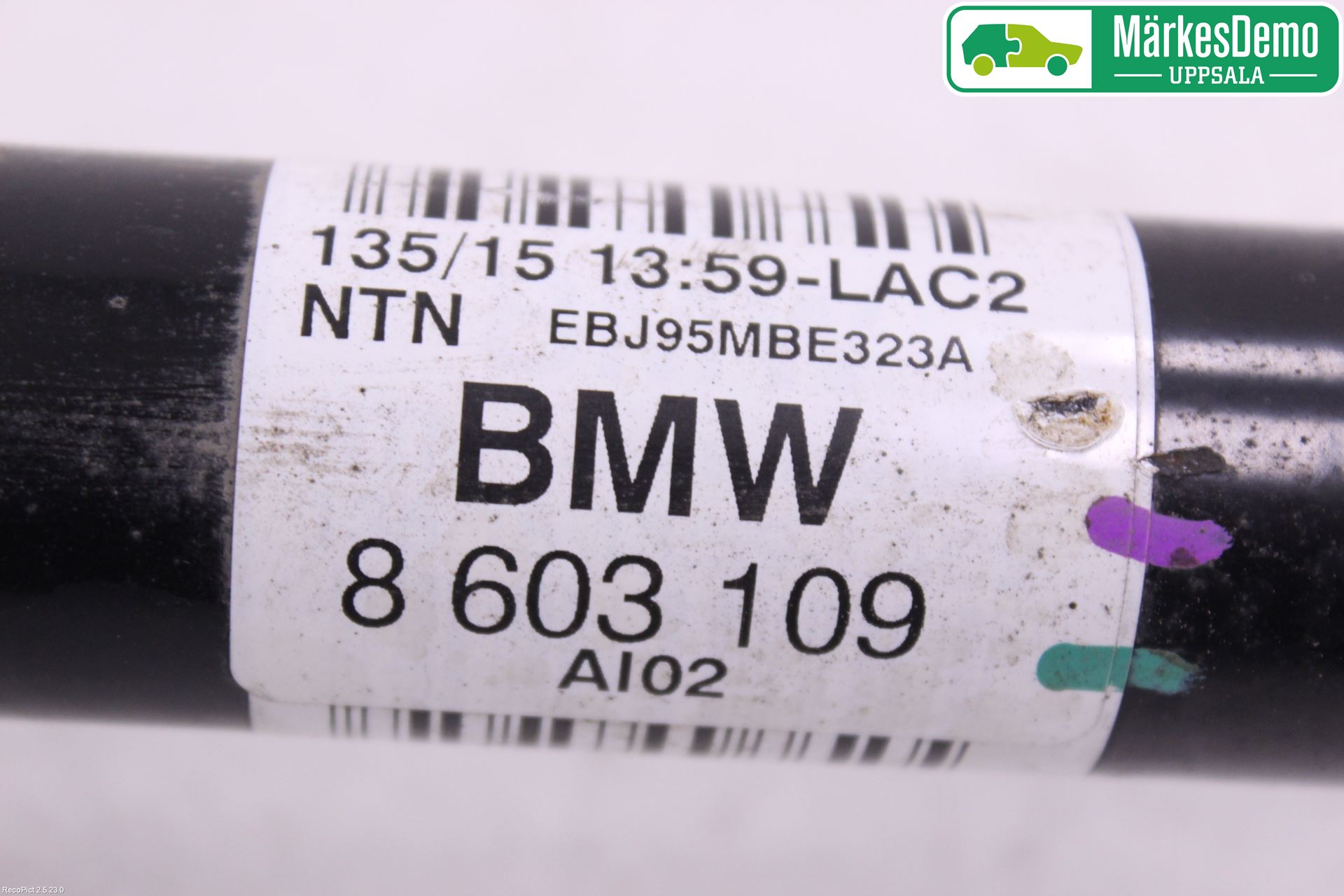BMW 4 F36 Gran Coupé 14-20 Drivaksel Bak Kompl Venstre