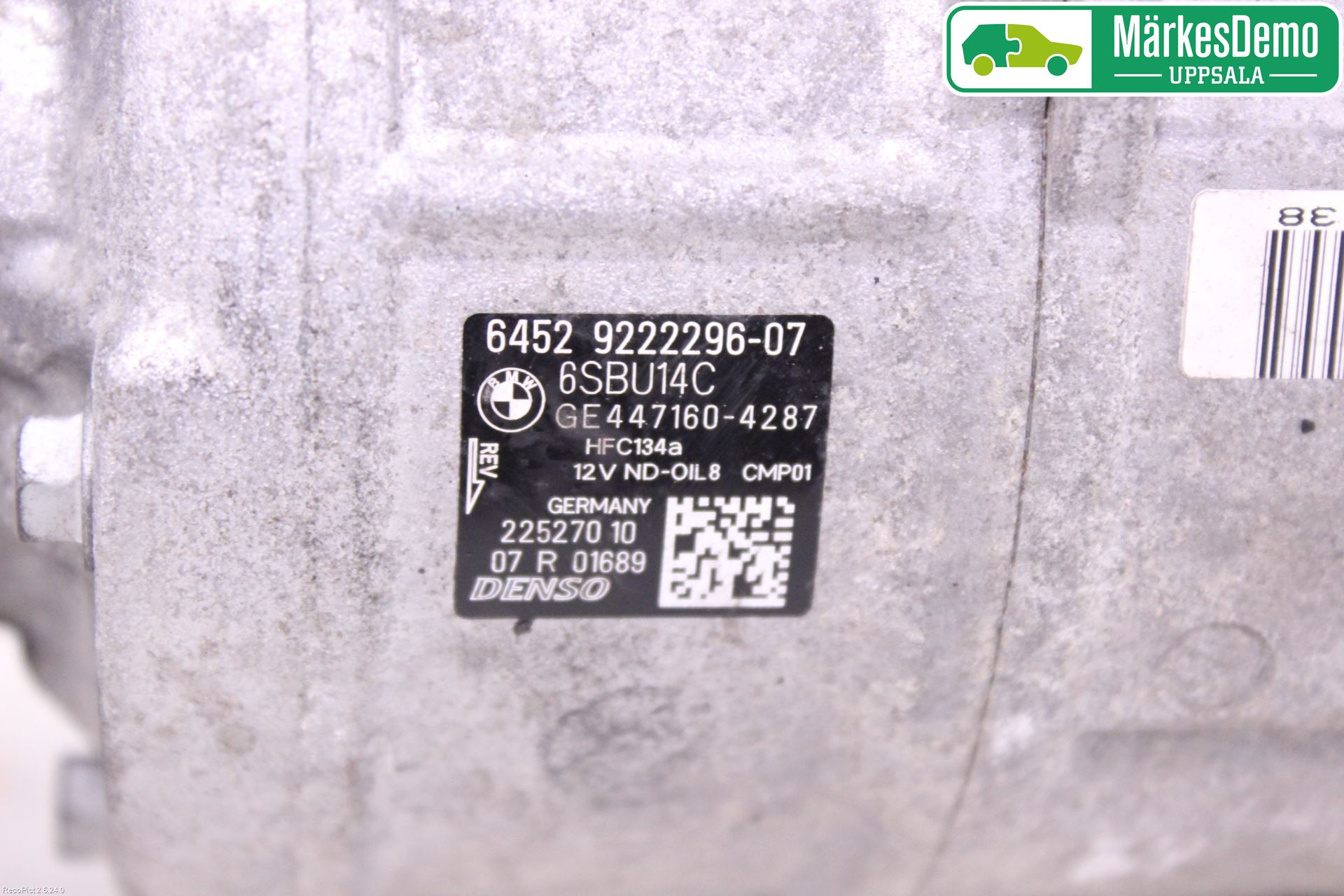 BMW 1 F20/F21 11-19 Varme Ac Kompressor