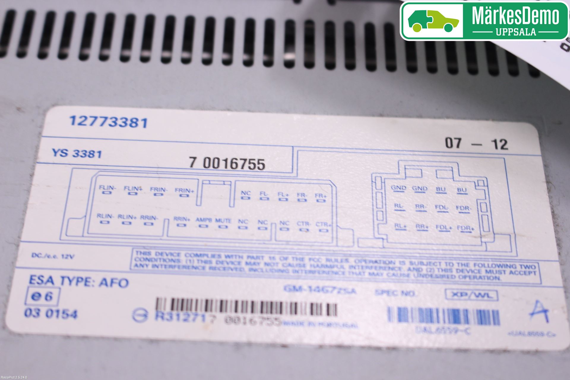 Saab 9-3 VER 2 Stereo Forsterker