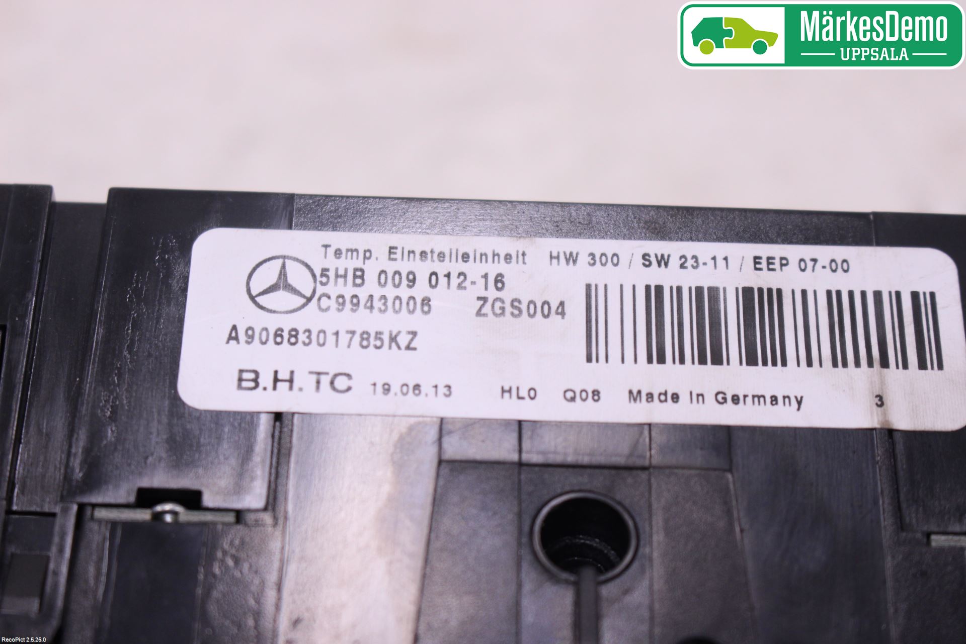 Mercedes-Benz MB SPRINTER (W906) 06-18 Varme Ac Betjening-Display