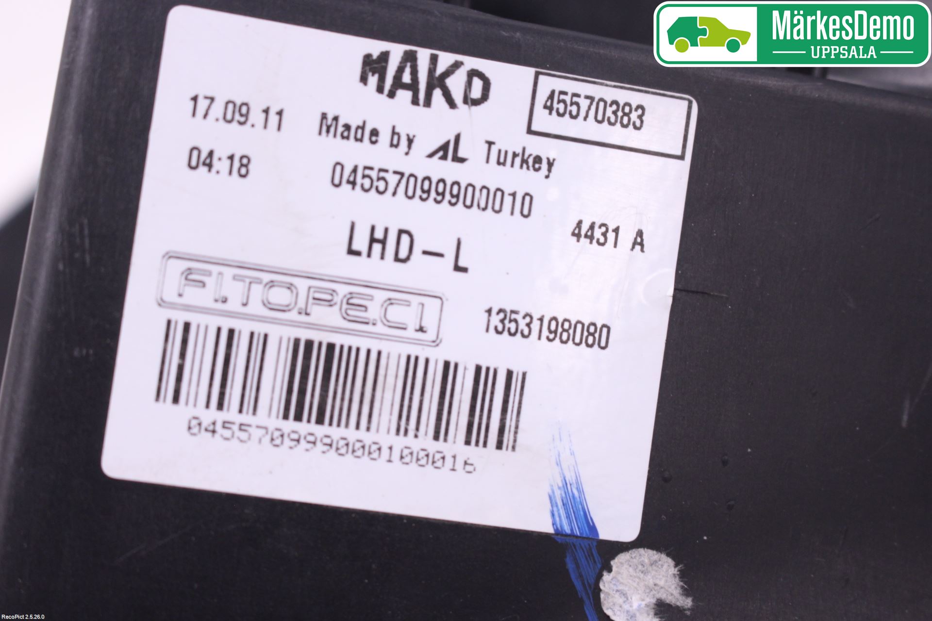 Fiat FIORINO Frontlykt Venstre