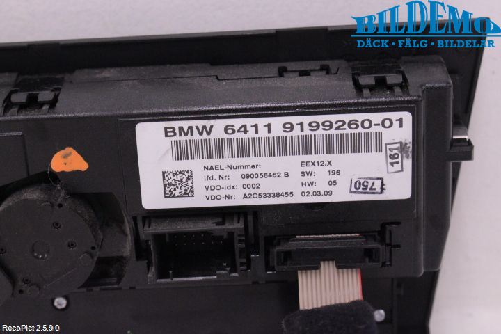 BMW 3 E90/91 SED/TOU 05-12 Varme Ac Betjening-Display