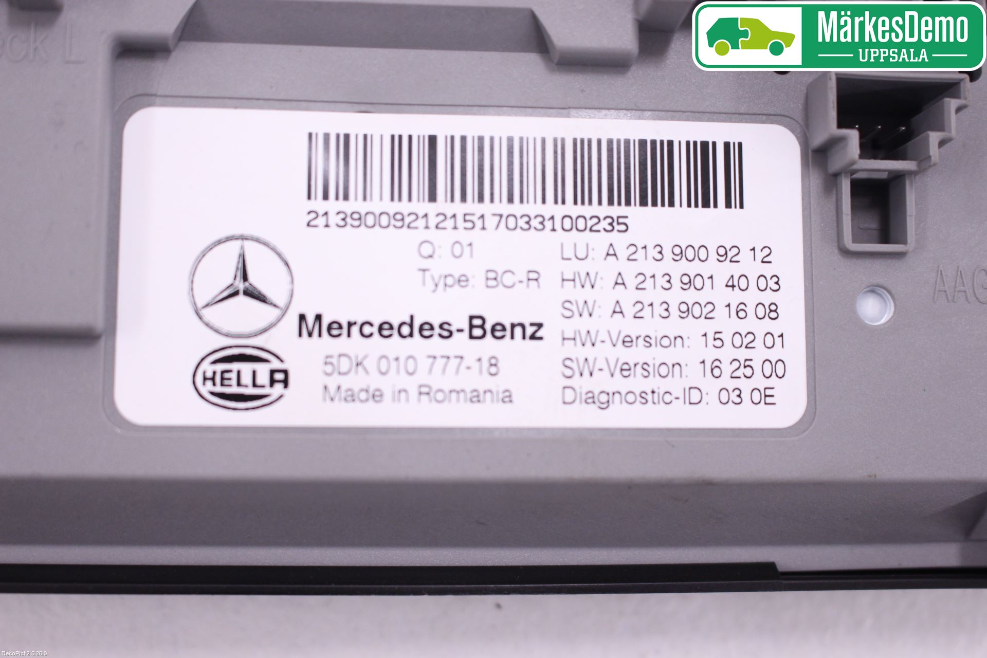 Mercedes-Benz MB E-KLASS (W213) 16-23 Styreenhet Øvrig