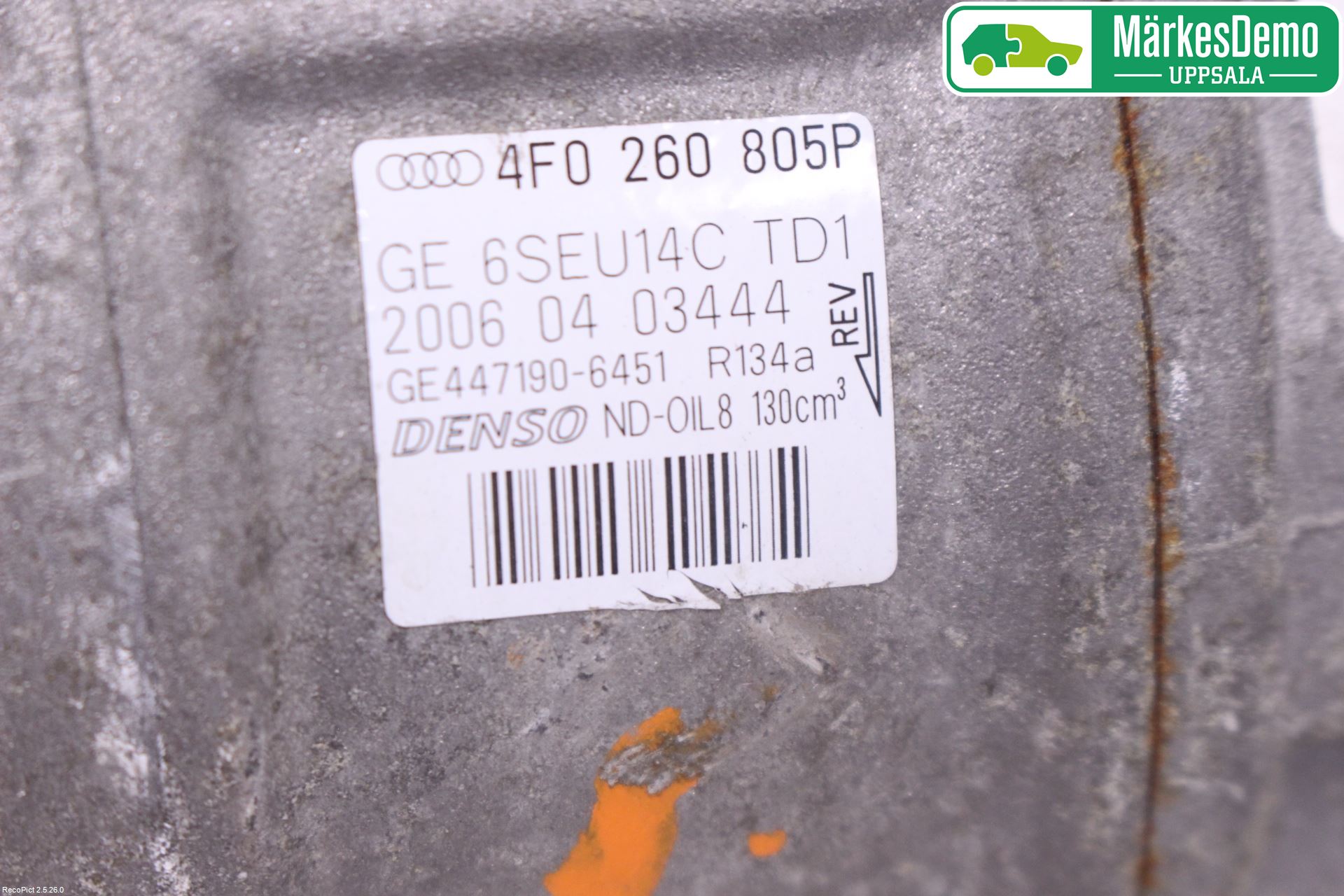 Audi A6/S6     05-11 Varme Ac Kompressor