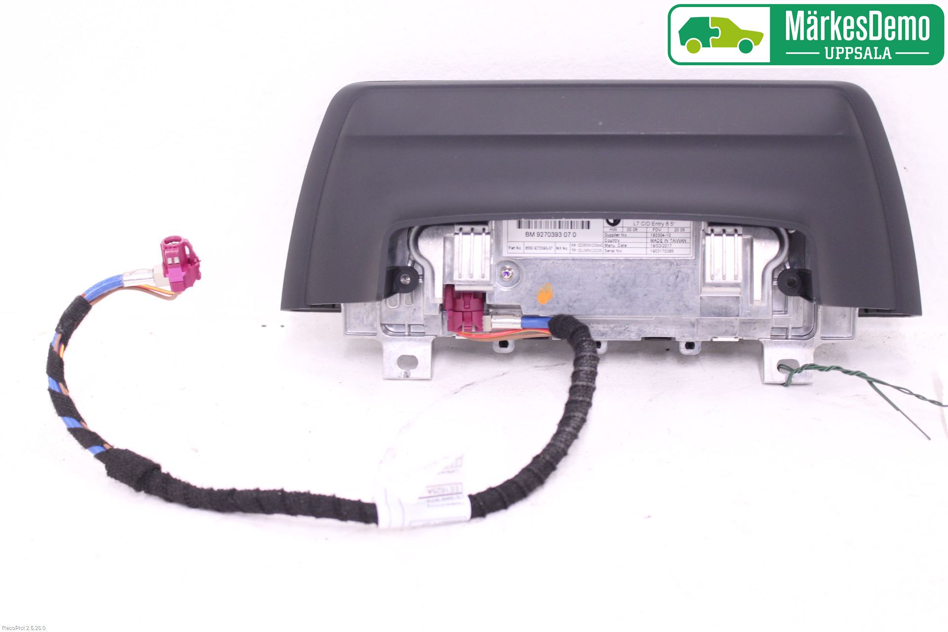 BMW 3 F30/F31/F80 12-19 Instr Skjerm Dvd-Gps-Ac-Tlf