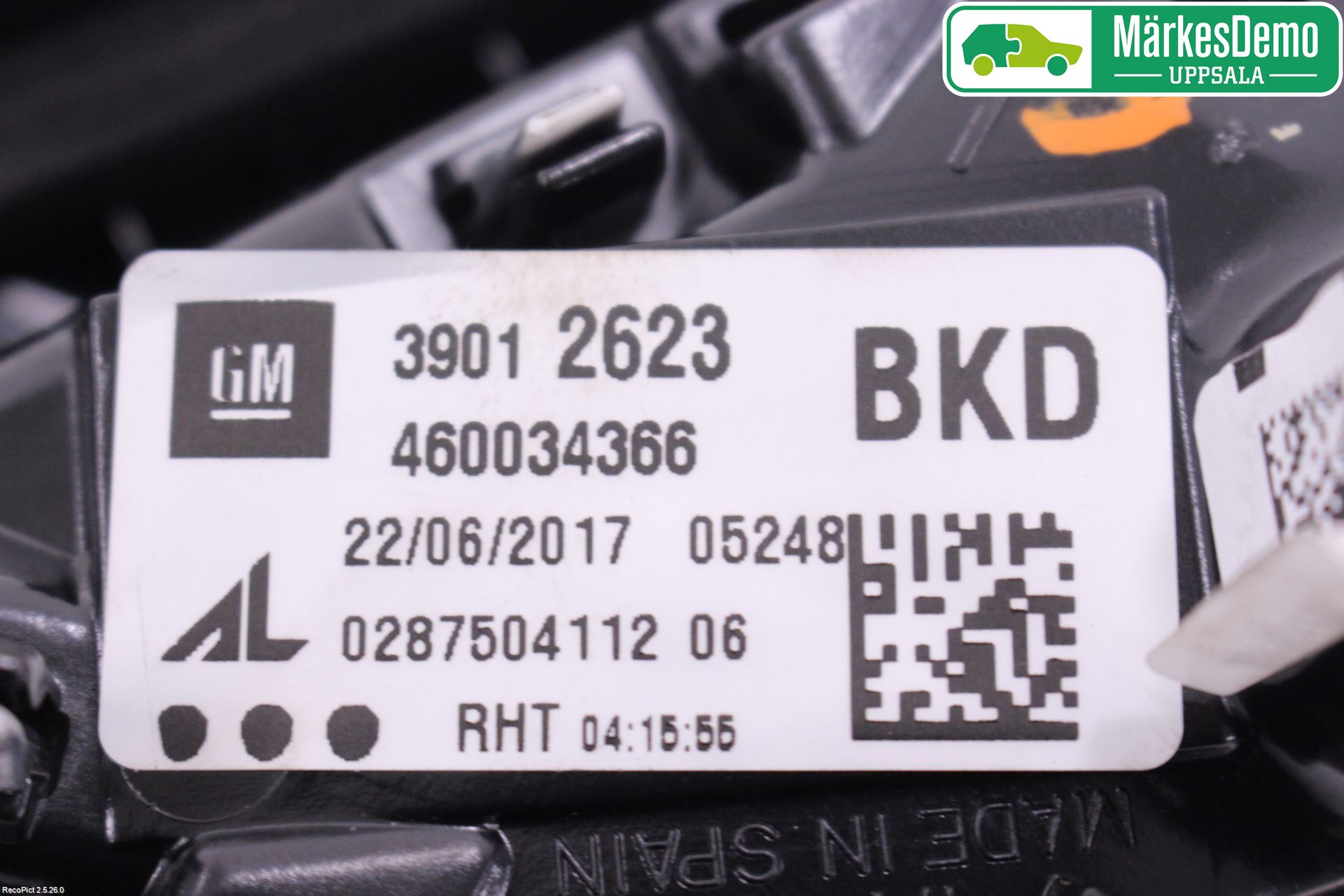 Opel CORSA E 15-19 Baklykt Venstre  På Luke(Indre