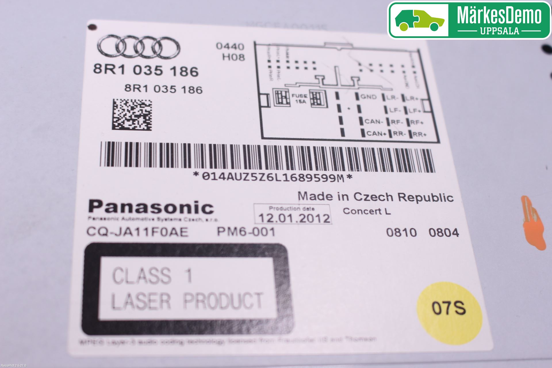 Audi A4/S4 08-11 Stereo Radio Med Cd