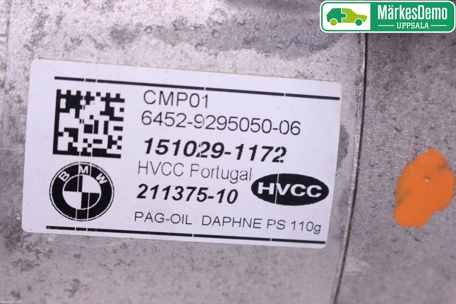 BMW 2 F45 Active Tourer 14-21 Varme Ac Kompressor