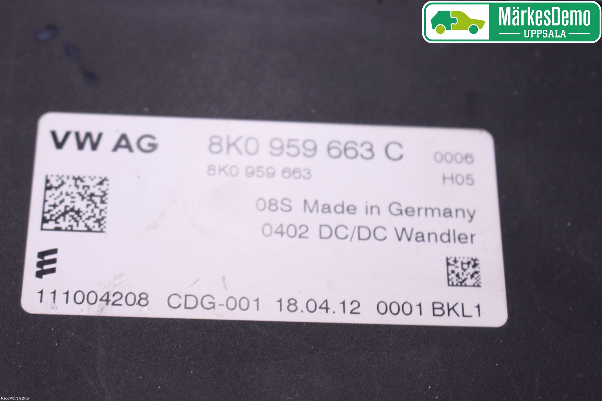 Audi A8/S8 4H 10-17 Styreenhet Øvrig