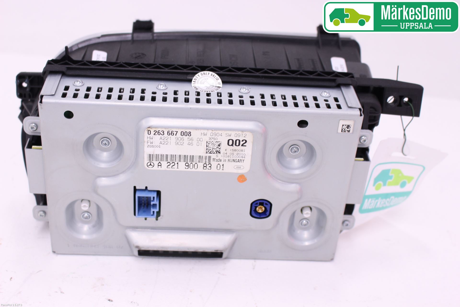 Mercedes-Benz MB S-KLASS (W221) 05-13 Instr Skjerm Dvd-Gps-Ac-Tlf