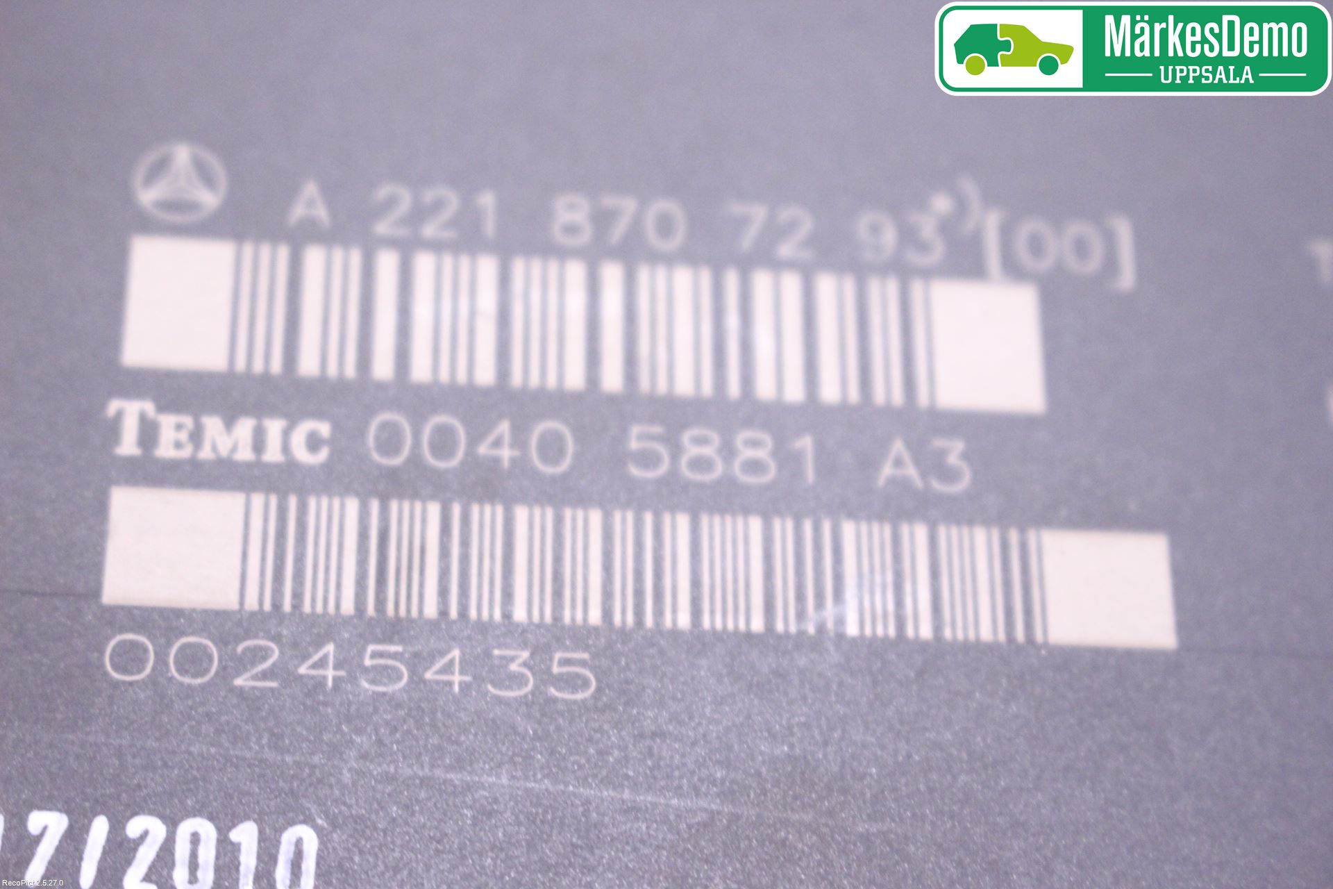 Mercedes-Benz MB S-KLASS (W221) 05-13 Styreenhet Øvrig
