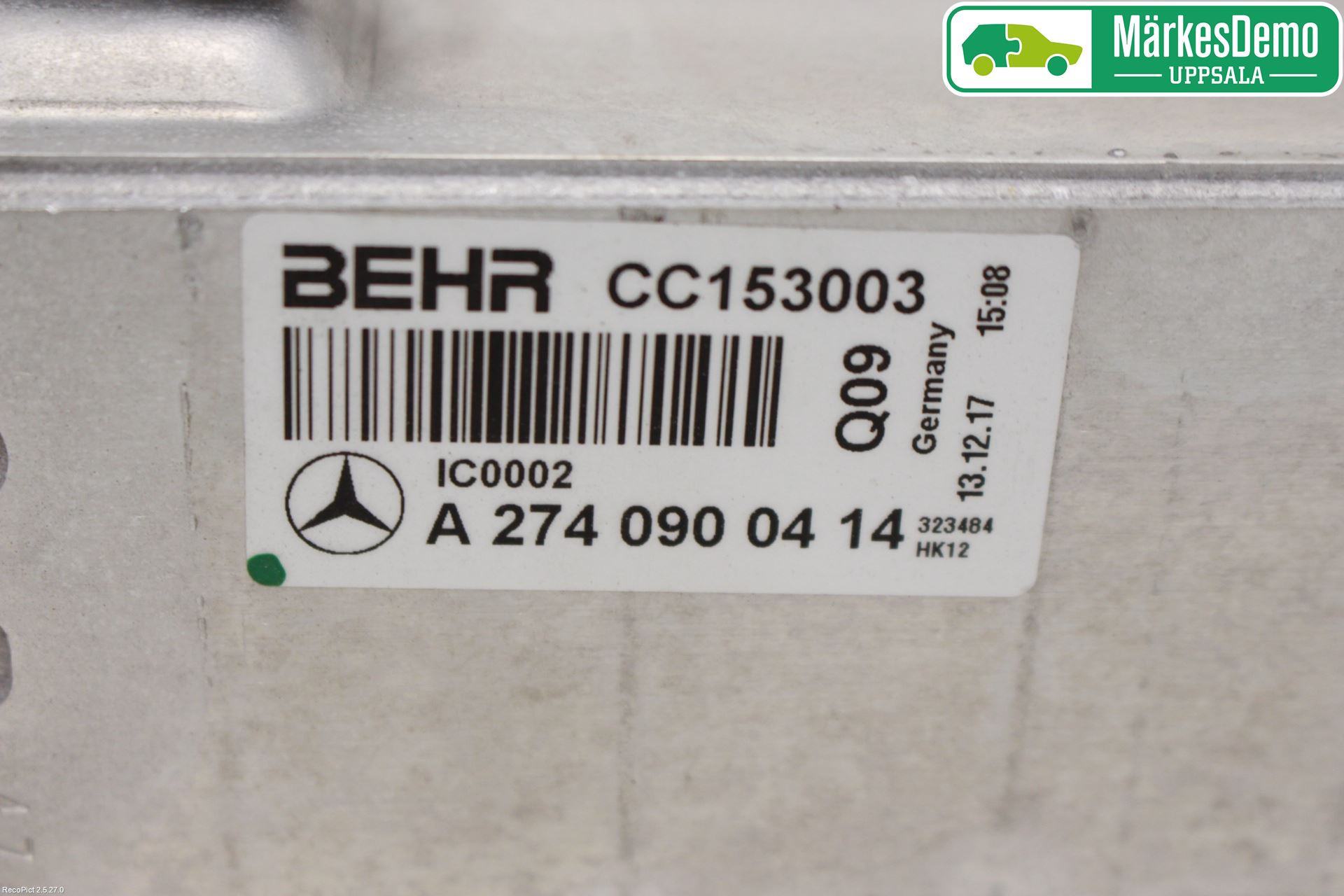 Mercedes-Benz MB C-KLASS (W205) 14-21 Intercooler Radiator