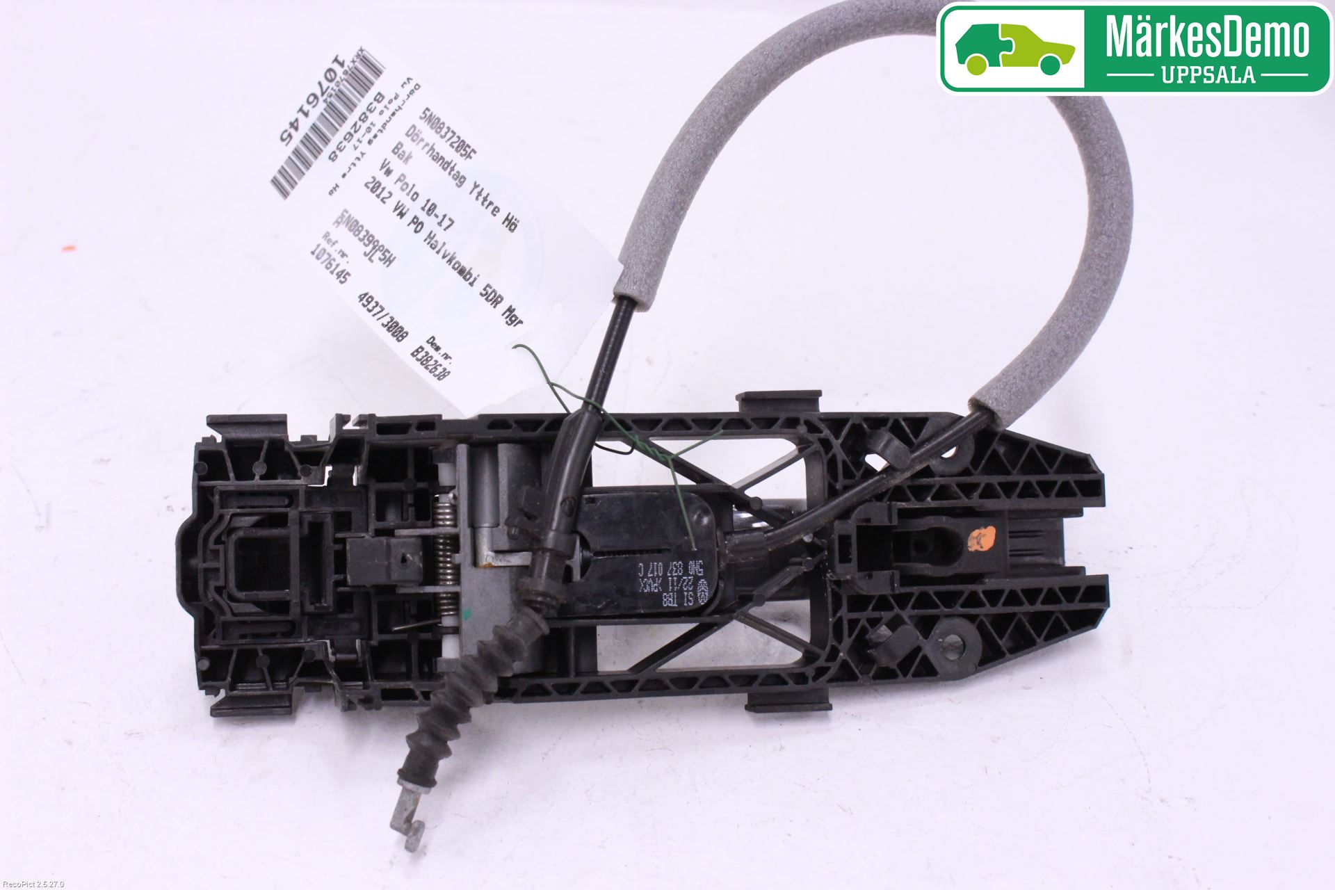 Volkswagen VW POLO 10-17 Dørhandtak Ytre Høyre