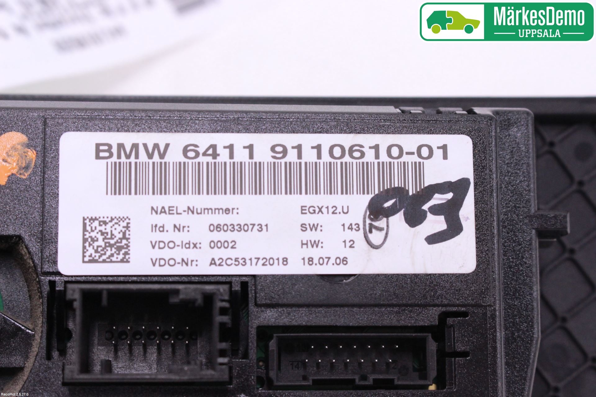 BMW 3 E90/91 SED/TOU 05-12 Varme Ac Betjening-Display