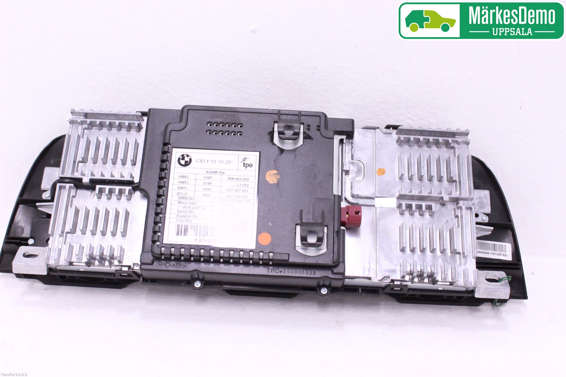 BMW 5 F10/F11/F18 09-17 Instr Skjerm Dvd-Gps-Ac-Tlf