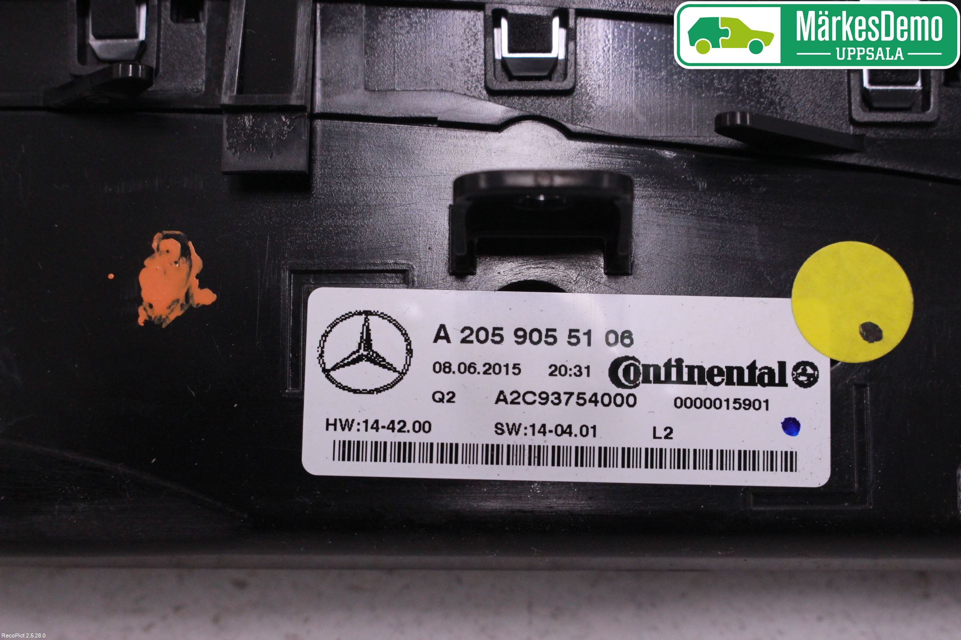 Mercedes-Benz MB C-KLASS (W205) 14-21 Varme Ac Betjening-Display