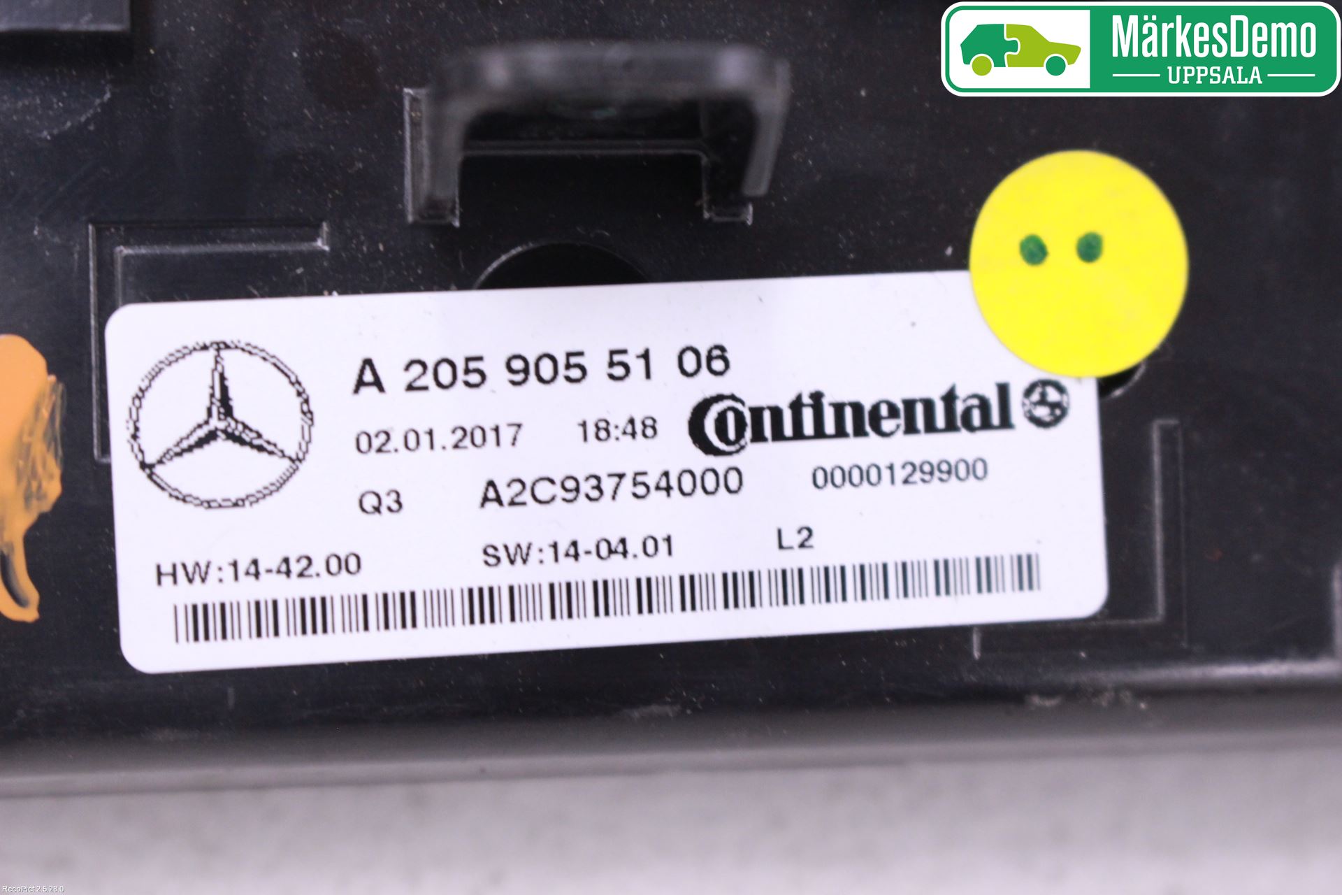 Mercedes-Benz MB C-KLASS (W205) 14-21 Varme Ac Betjening-Display