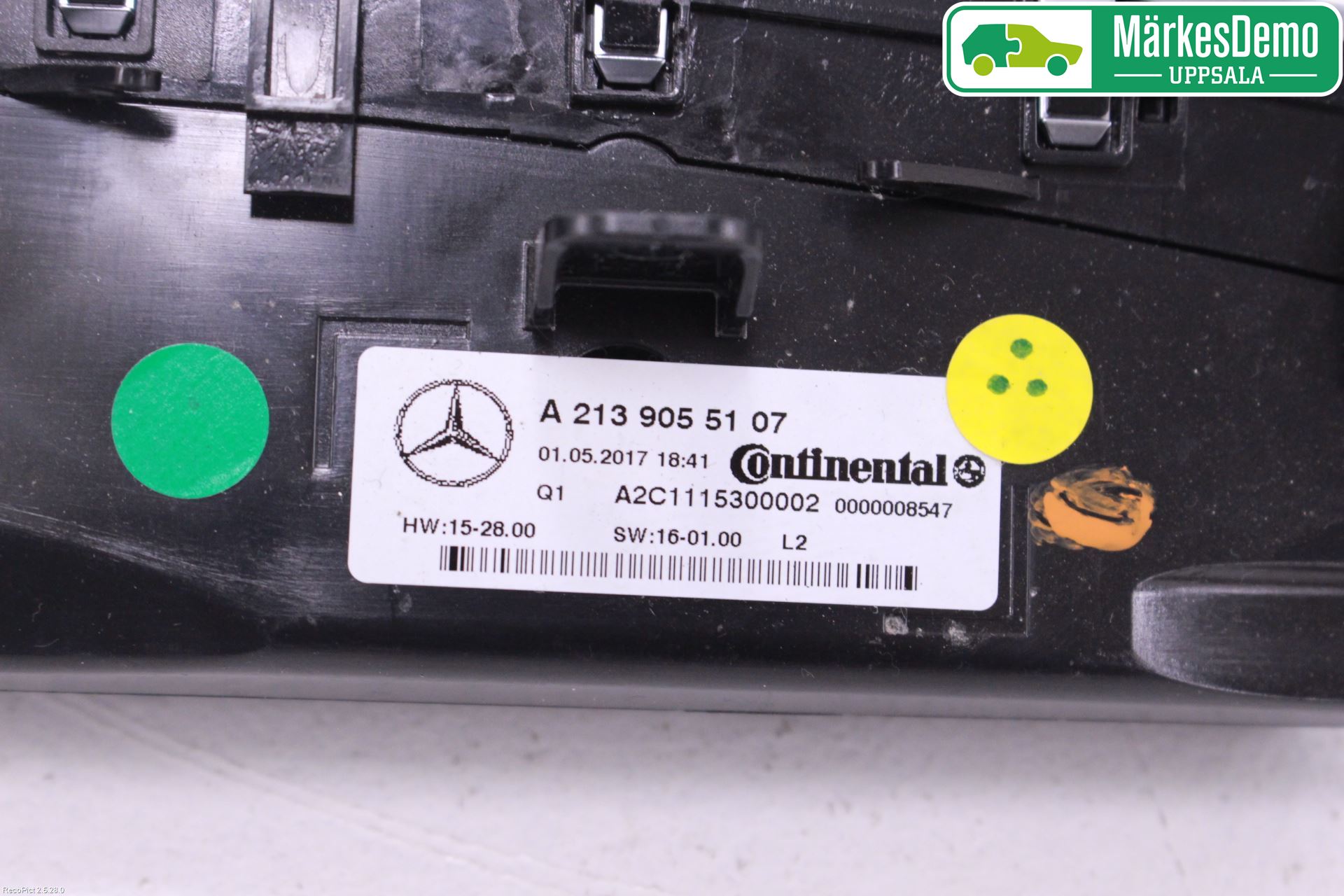 Mercedes-Benz MB E-KLASS (W213) 16-23 Varme Ac Betjening-Display