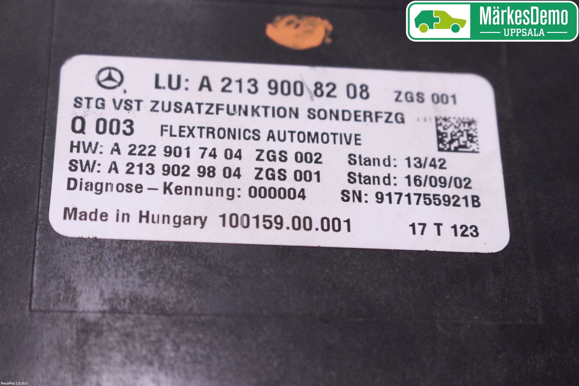 Mercedes-Benz MB E-KLASS (W213) 16-23 Styreenhet Øvrig