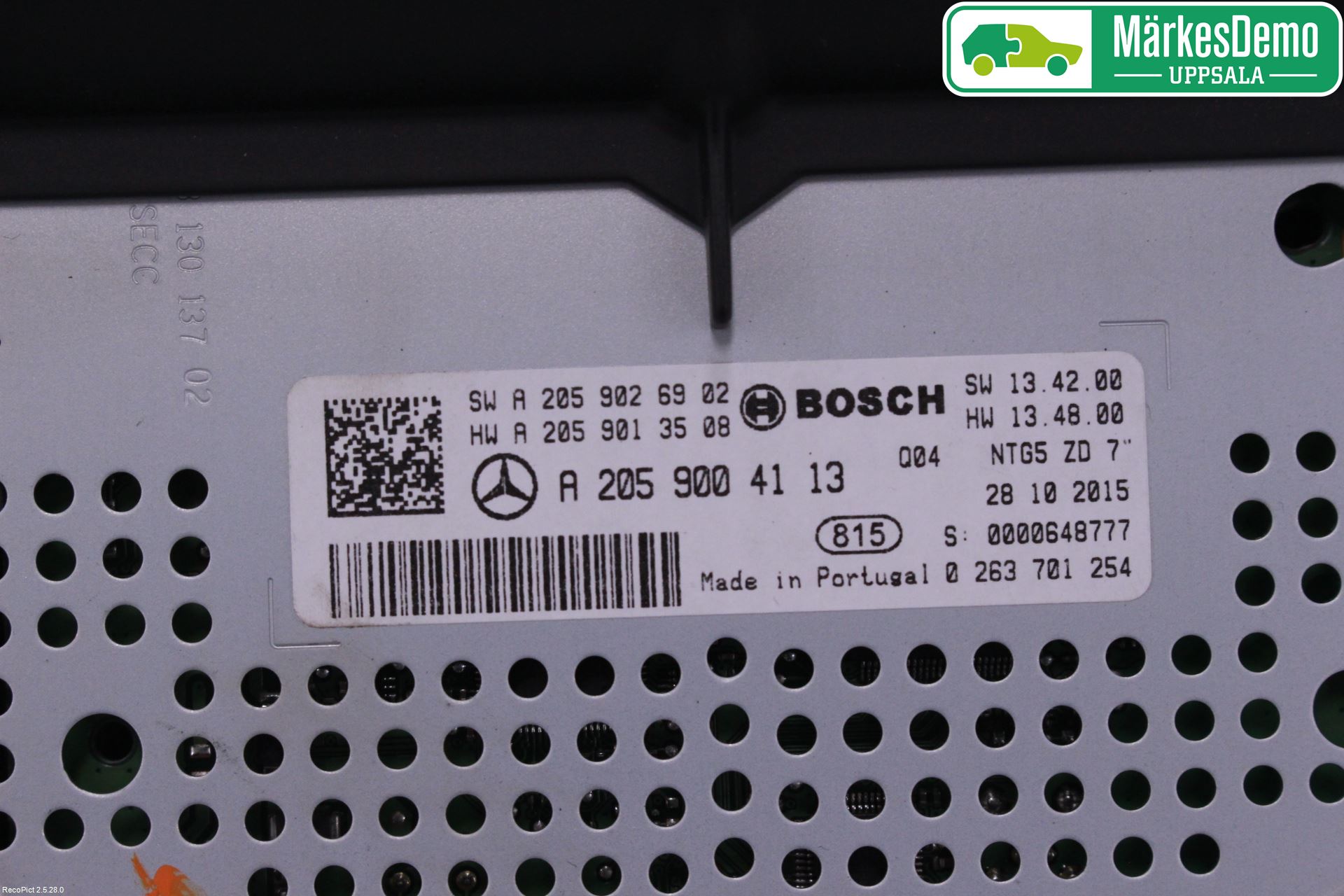 Mercedes-Benz MB C-KLASS (W205) 14-21 Instr Skjerm Dvd-Gps-Ac-Tlf