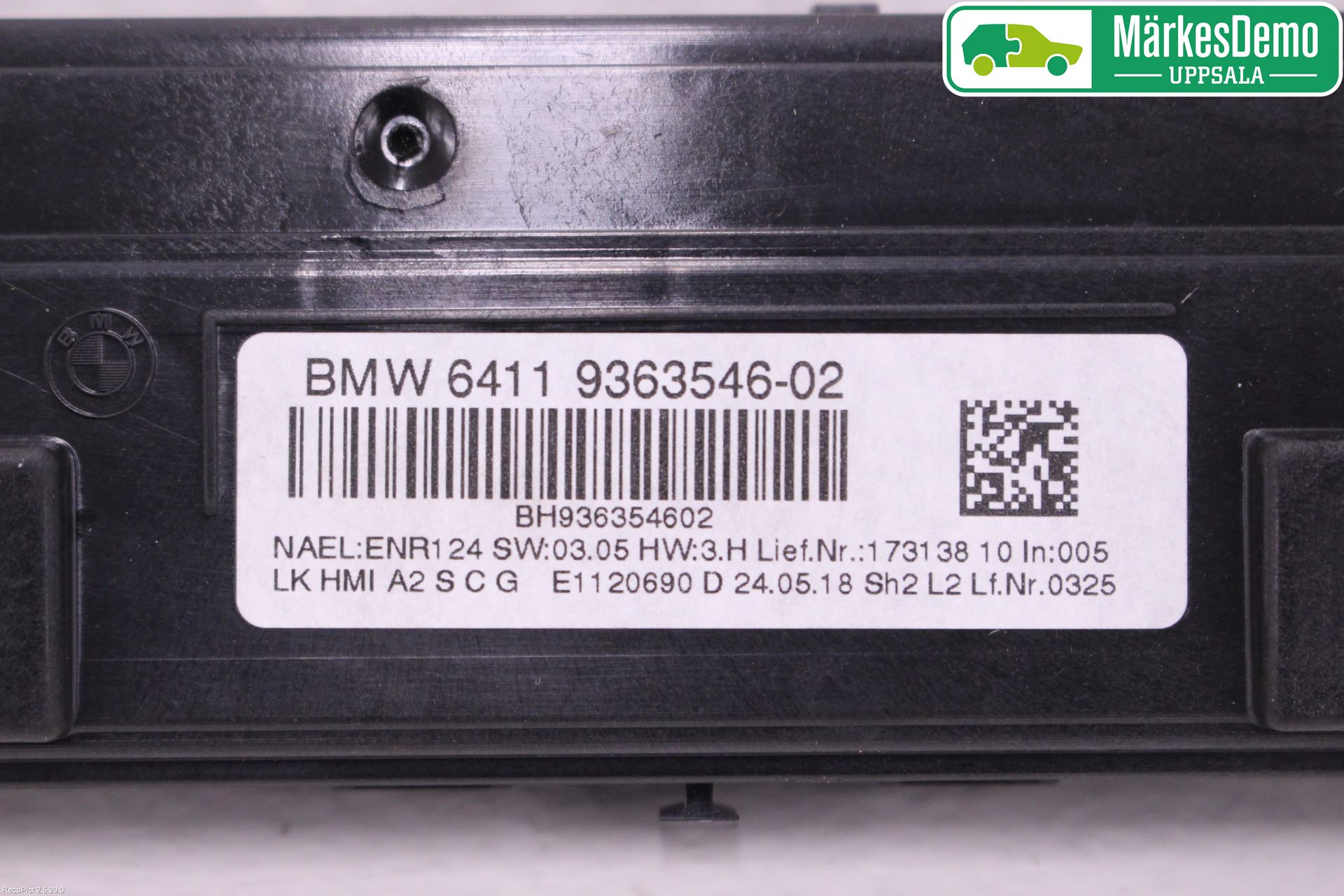 BMW 1 F20/F21 11-19 Varme Ac Betjening-Display